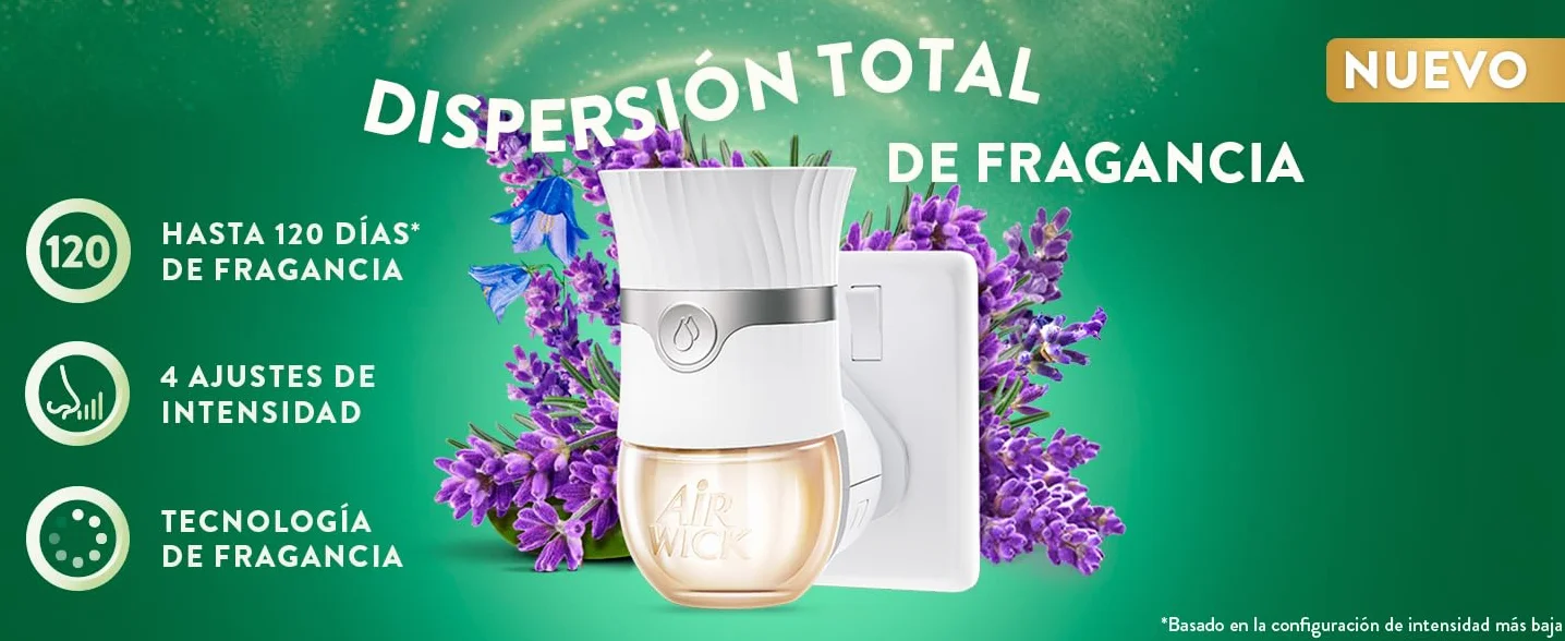 Air Wick Pack de 3 Recambios Ambientador Eléctrico Lavanda con Aceites Esenciales