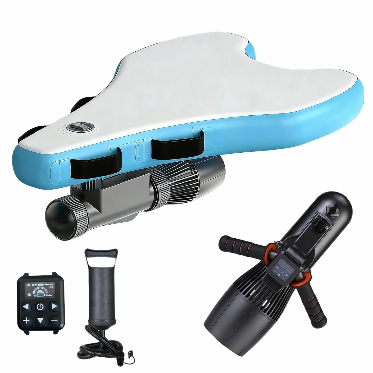 Tabla de surf eléctrica para adultos, tabla de bodyboard inflable motorizada con motor SUP de 500 W, modo doble, hélice subacuática, resistente al agua salada