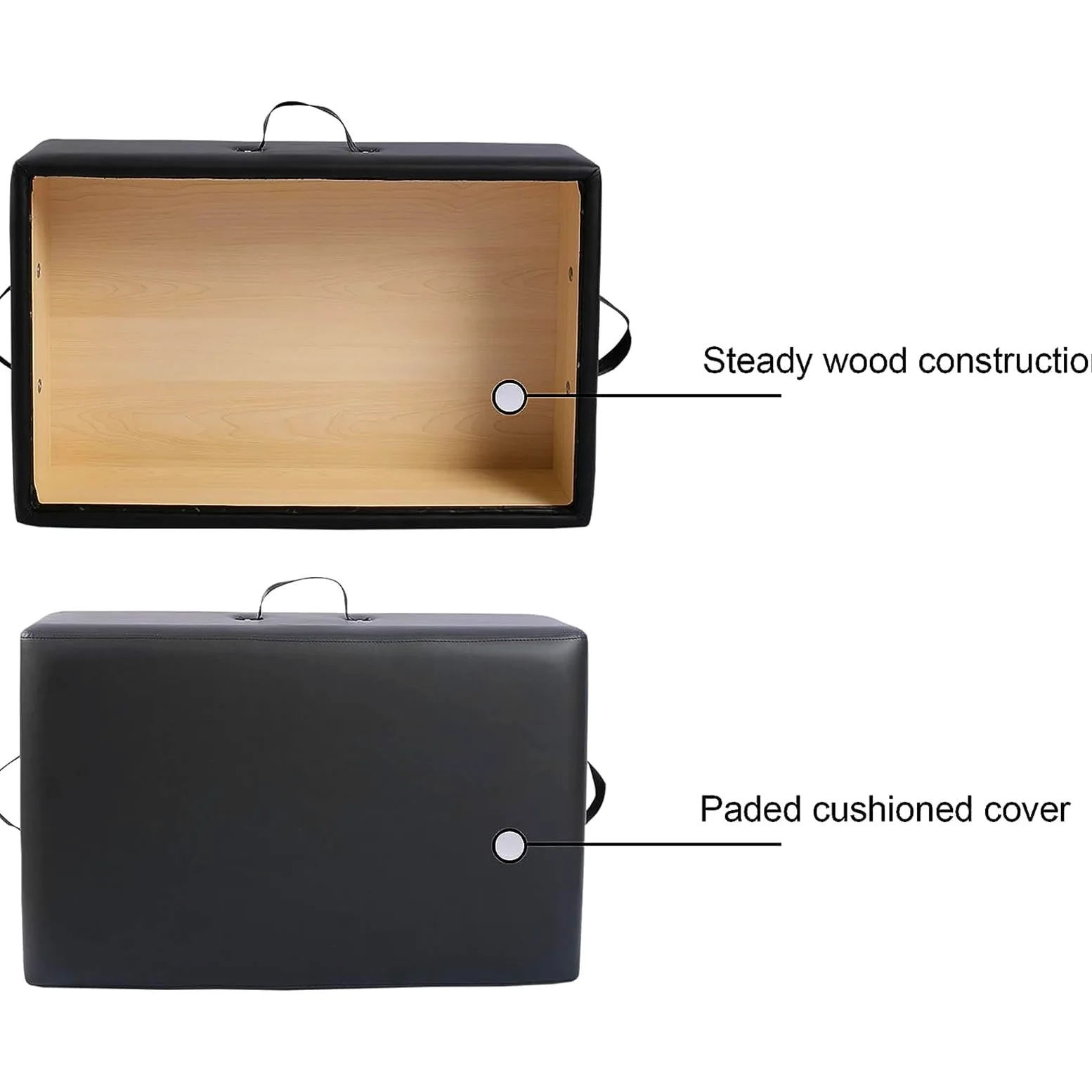 UYSELA Caja de Asiento Reformador de Pilates, Accesorio Reformador de Pilates para Ejercicios, Accesorio Reformador para Ejercicios Que Avanzan el Rango de Movimiento,Black
