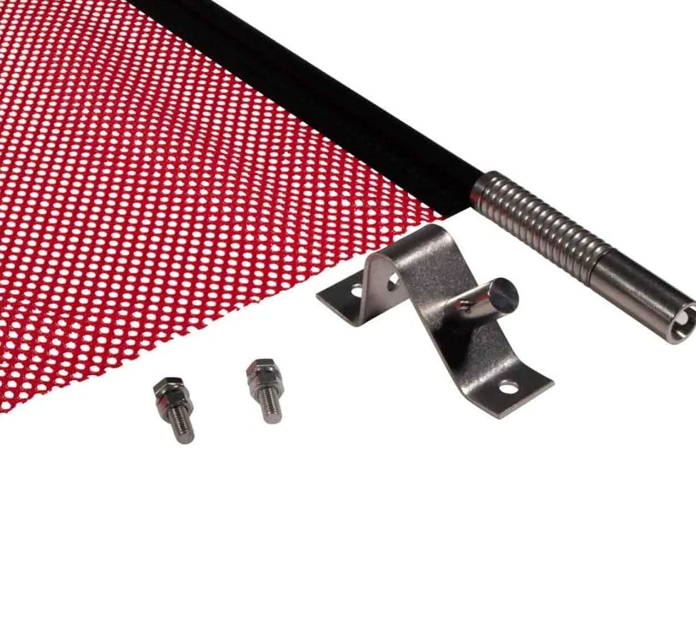 Mytee Products EZ Mount Bandera de advertencia roja de 45,72 x 45,72 cm, bandera de seguridad cumple con DOT | Carga de resorte rápida y fácil de desconectar – 2 unidades