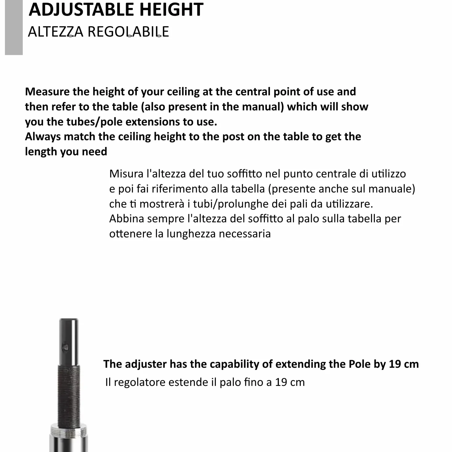 Poste Pole Dance Profesional 45 mm Acero Estático y Giratorio Ajustable en Altura