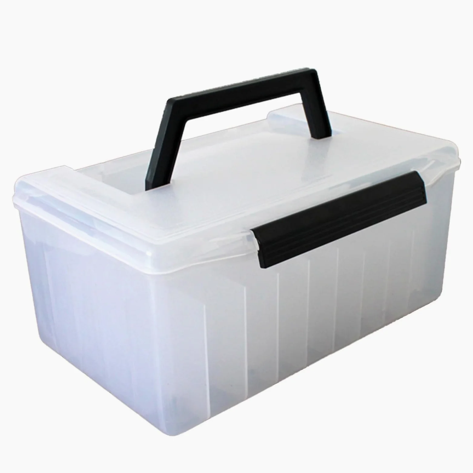 Caja de pesca al aire libre con 52 rejillas de plástico, caja de aparejos de pesca, calamar, señuelos duros, caja de herramientas, caja de almacenamiento de cebos artificiales
