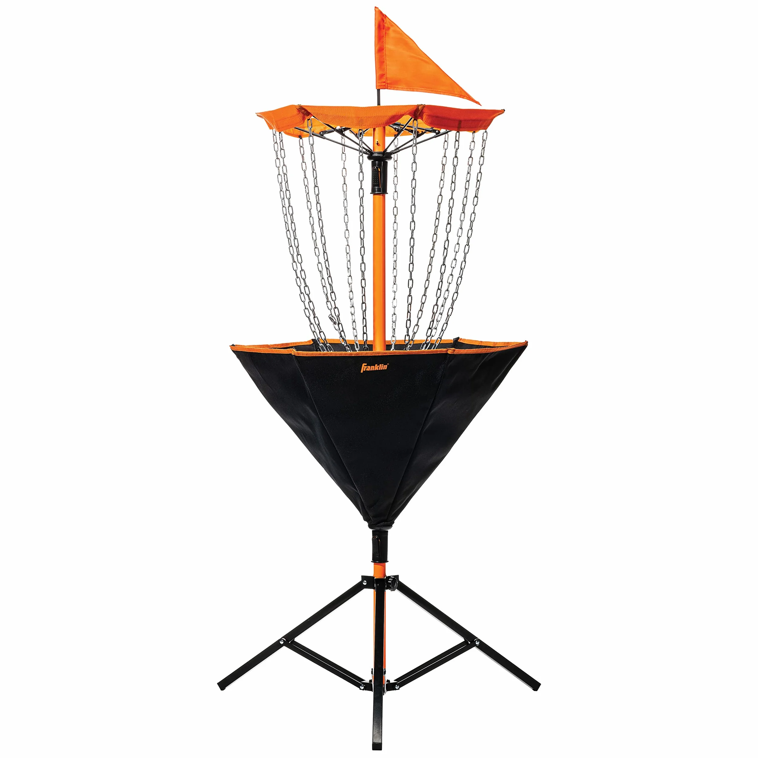 Franklin Sports Canastas de Golf de Disco, Objetivo de Golf de Disco portátil con Cadenas Incluidas, Equipo de Soporte para Cesta de Golf de Disco para creación de Agujeros + Campo