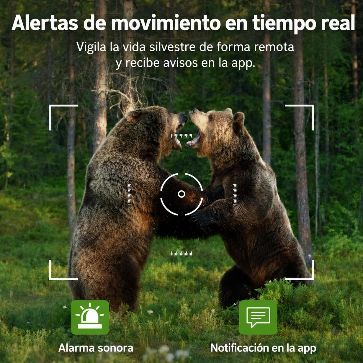 4G LTE Cámara de Caza Solar con Tarjeta SIM, Cámara Fototrampeo sin WiFi, 10400 mAh Batería, Visión Nocturna 950nm Infrarrojos Invisible, Audio de 2 vías, 0,2s Activación, IP66 Impermeable