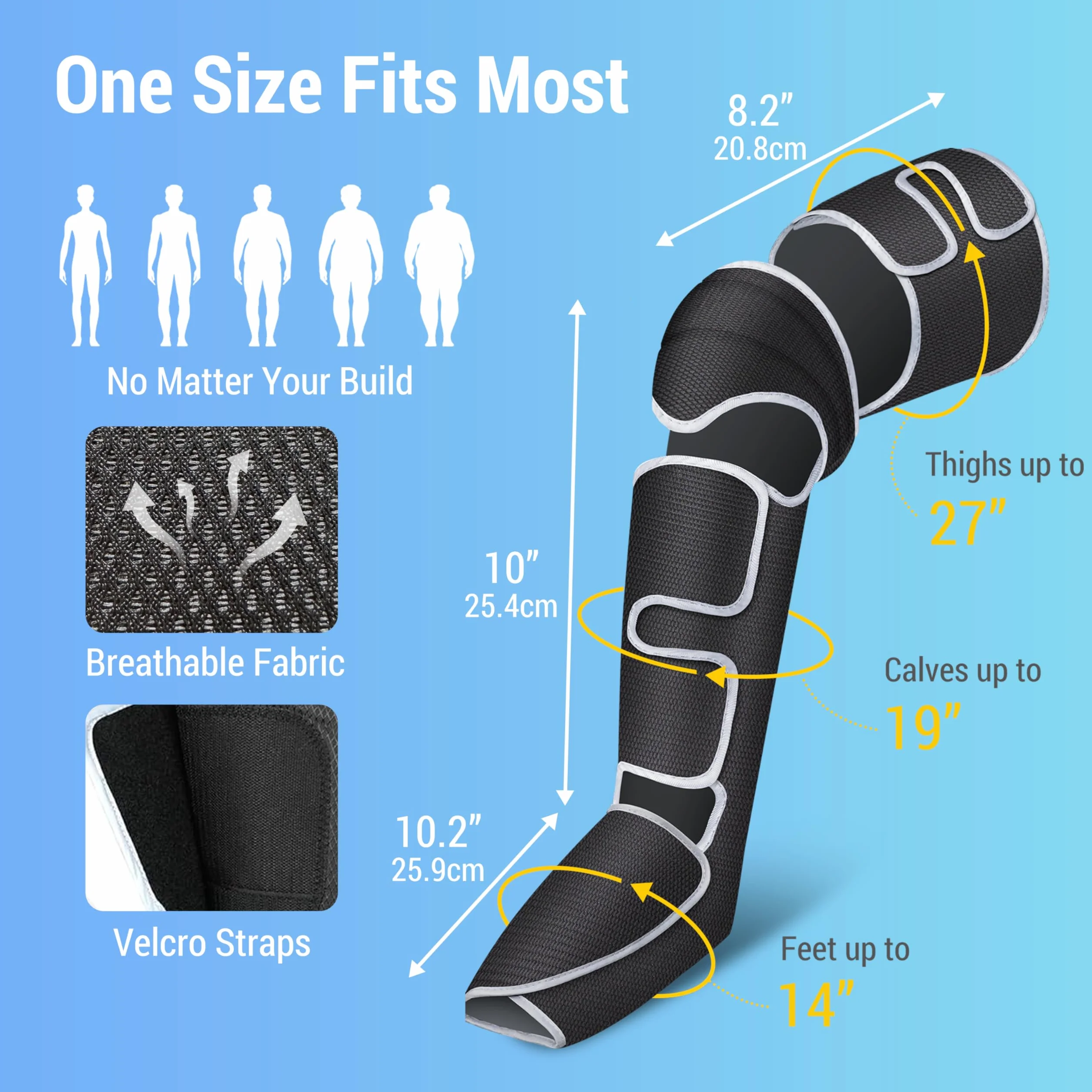 COMFIER Masajeador de Piernas Compresión con Calor, Masajeador de Pies y Piernas, Regalo para Mujer/Hombre