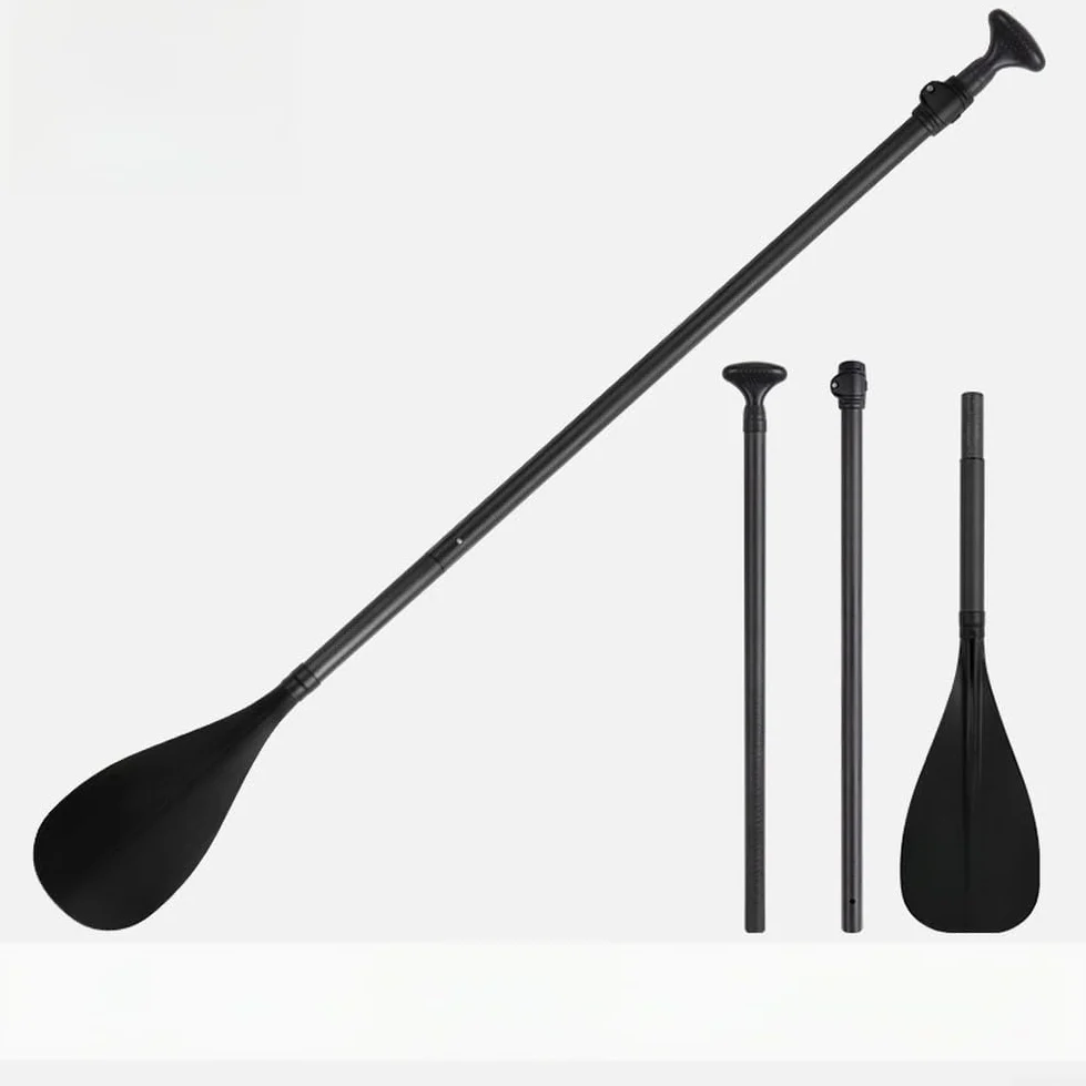 Pala juvenil SUP, remo de kayak para niños, eje de carbono ligero, paleta juvenil ajustable, diseño de tres piezas, remo de pequeña estatura, agua para principiantes