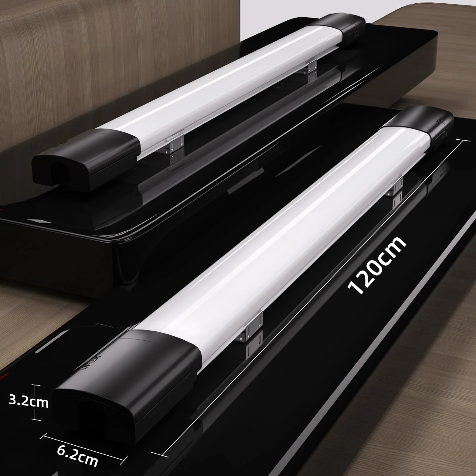 Modlicht LED Fluorescente 120cm 36W 3960LM 5000K IP65 Luz de Techo Negro