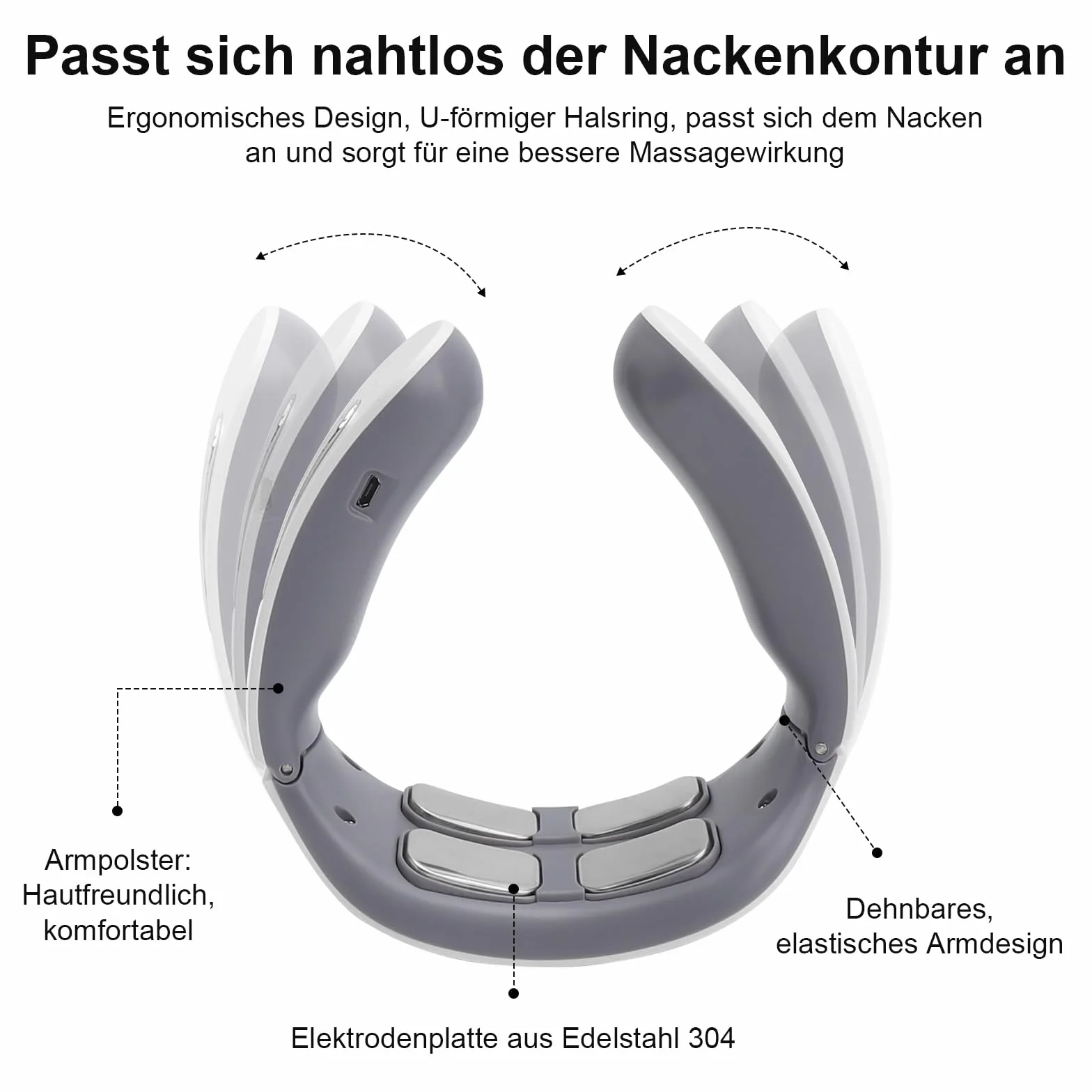 TNSLAND Masajeador de cuello 11 en 1 con calefacción, 6 modos, 9 niveles de intensidad, portátil