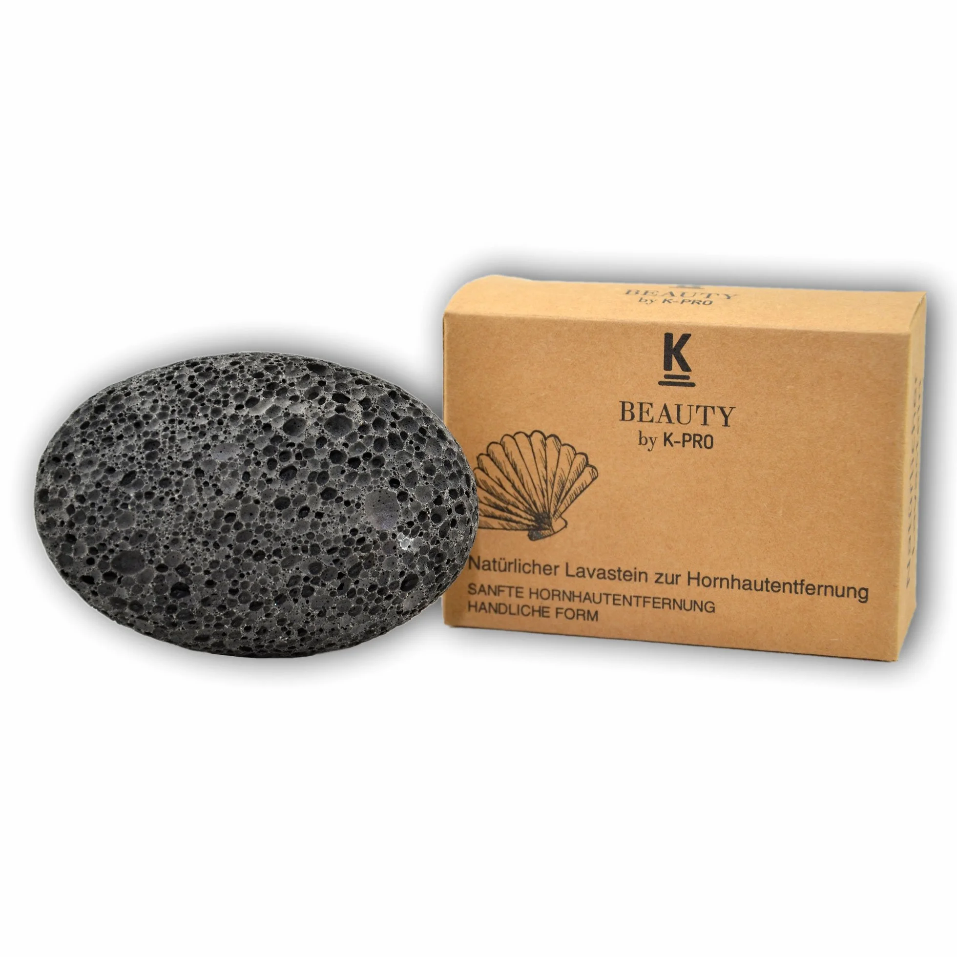 K-Pro Piedra de Lava Natural para Cuidado de Pies, Quitar Callos (Negro)