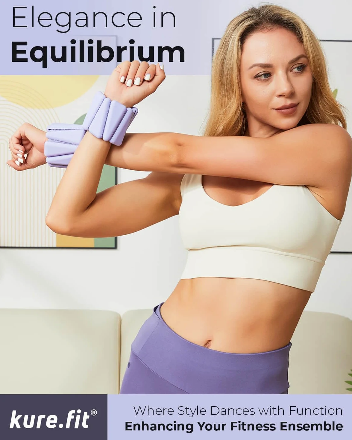 Peso de pilates | Pesas de muñeca y tobillo para mujer | Pulseras con peso | 1 libra/2 libras cada una (juego de 2)