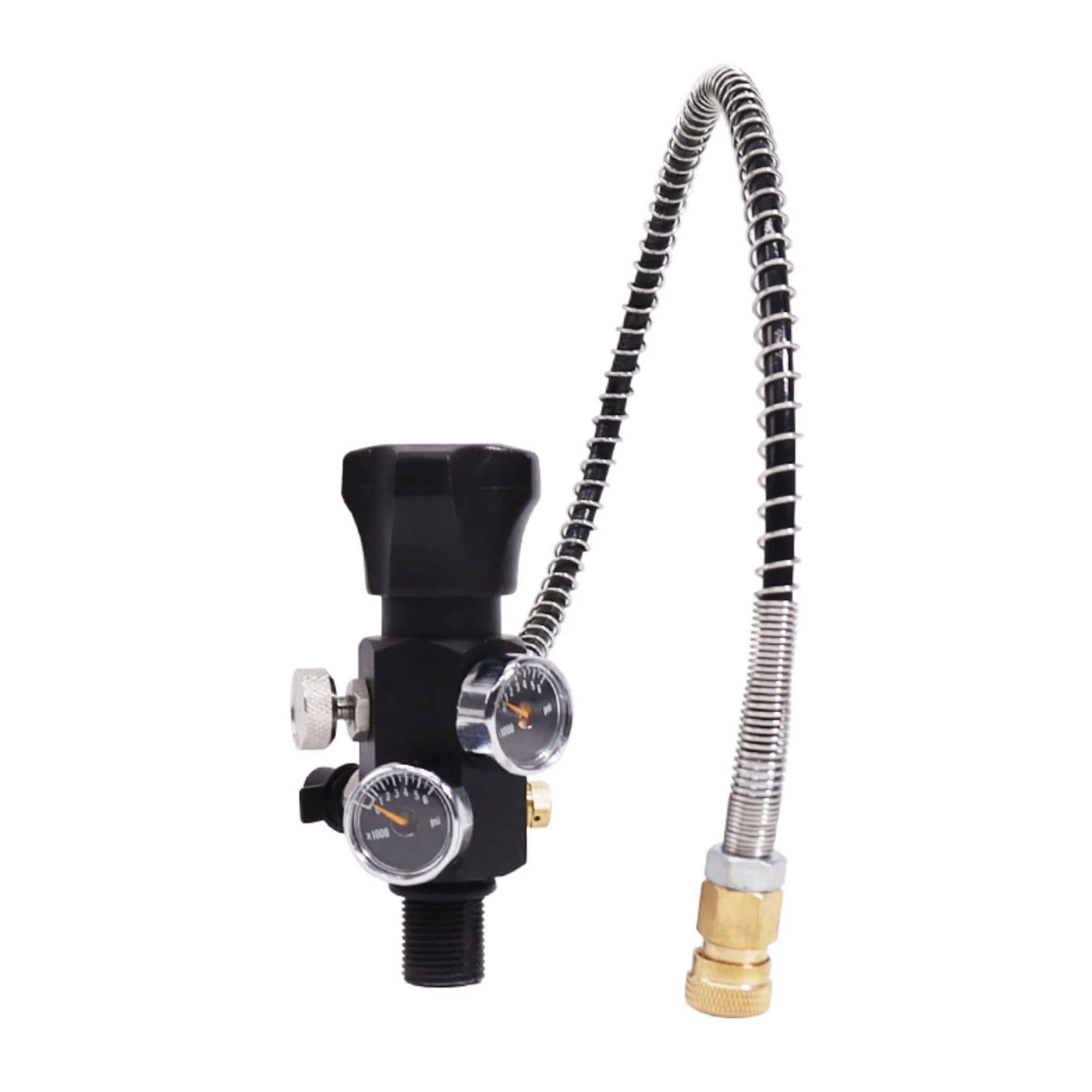 TUXING 4500psi Tanque de Aire de Fibra de Carbono 2.5L Botella Vacía Paintball con Manómetros Manguera Alta Presión M18*1.5