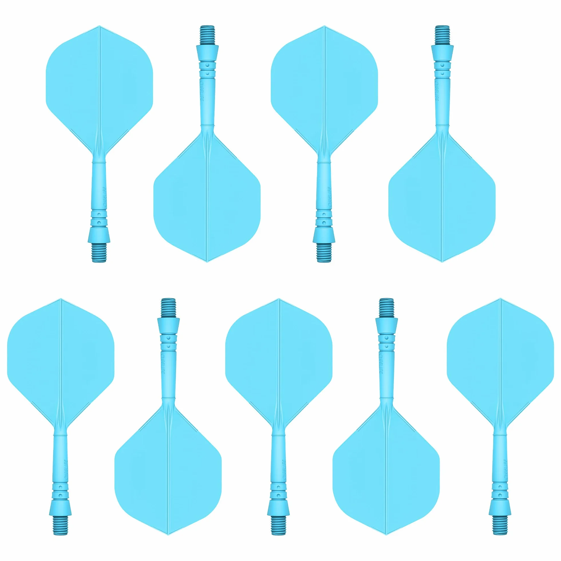 CyeeLife Plumas de Dardos integradas y cañas para Dardos, Precision Moulded 2 en 1 y cañas de Dardos, vástago de Dardos, Accesorios Profesionales para Dardos, Paquete de 9