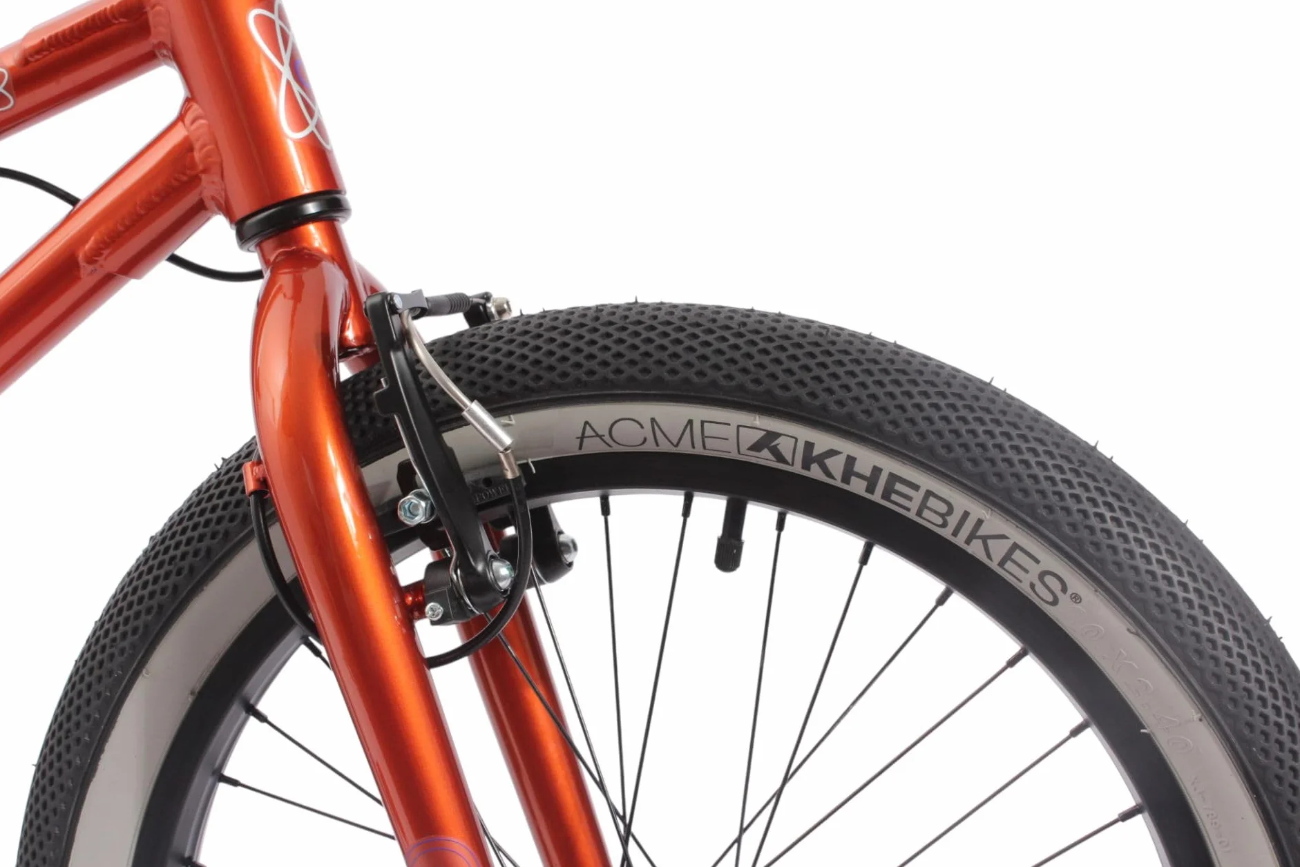 KHEbikes KHE Cosmic AL 20 pulgadas BMX Bike – Modelo 2025 – Marco de aluminio – Affix Rotor – Frenos V delanteros y traseros – 10,6 kg – Color Naranja – Para principiantes – 135 – 170 cm de estatura