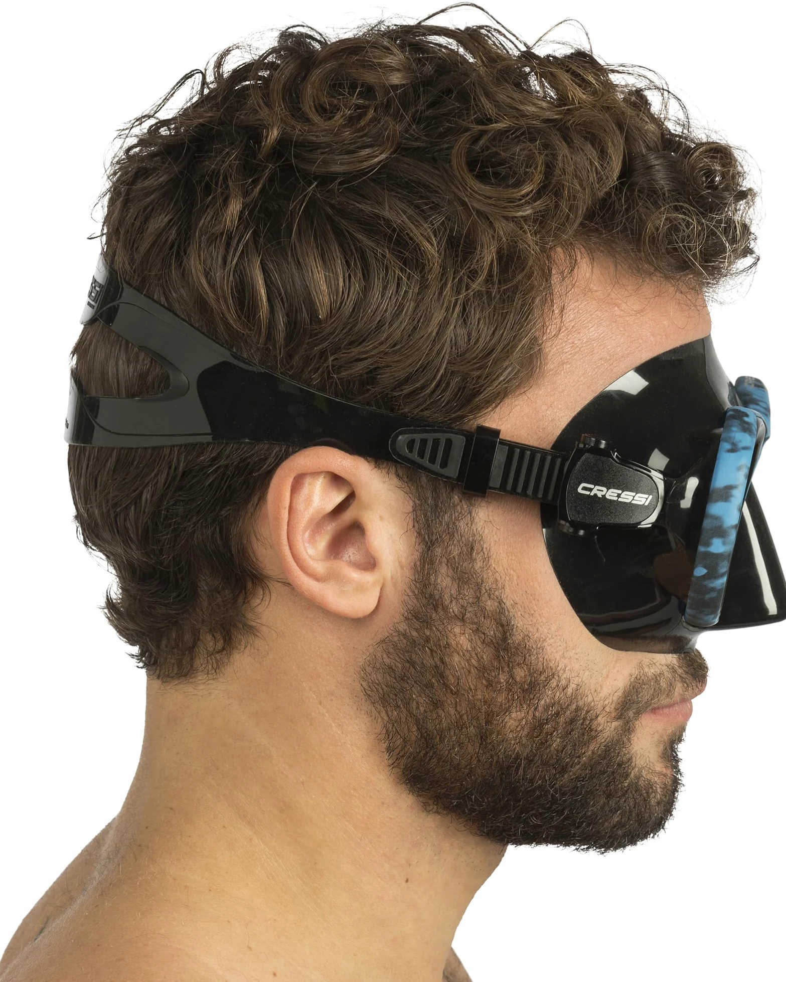 Cressi Máscara de bajo Volumen para fotógrafo de Buceo Libre para Adultos con Falda de Silicona - Calidad Metis Desde 1946