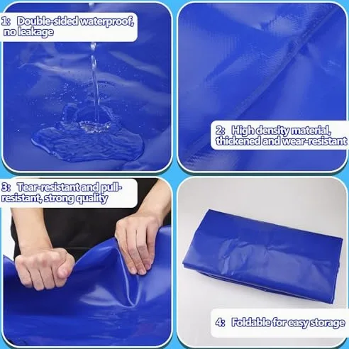 Bolsa de agua portátil de 120 a 5000 L, tanque de depósito de PVC resistente para camping e riego, contenedor de almacenamiento plegable a prueba de fugas con grifo, suministro de emergencia