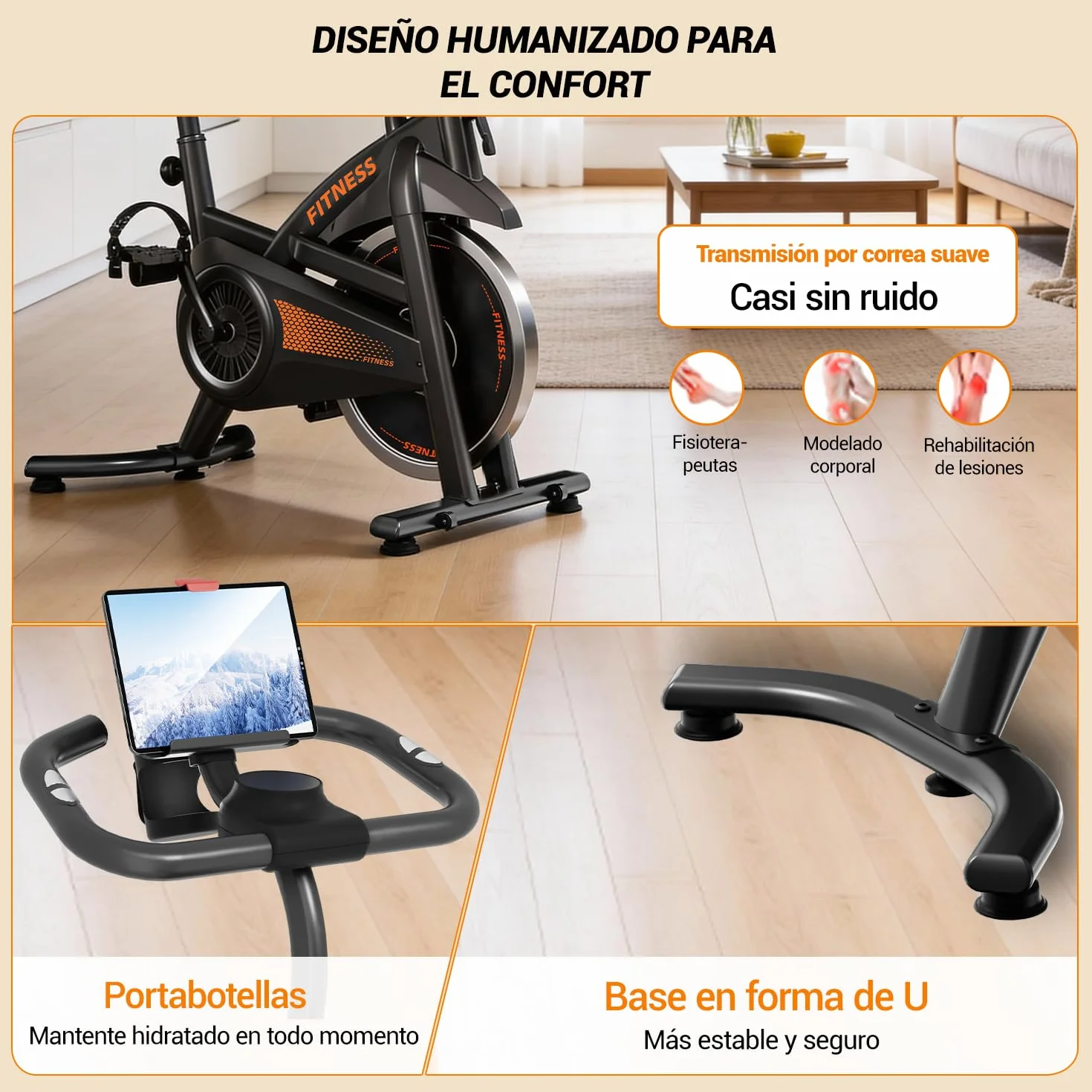 UMAY Bicicleta estática plegable, 5 en 1Bicicleta spinning profesional con Resistencia Magnética de 16 Niveles, Bicicleta estatica plegable para el hogar Bici de Sala con Asiento Cómodo, Máx 136 kg