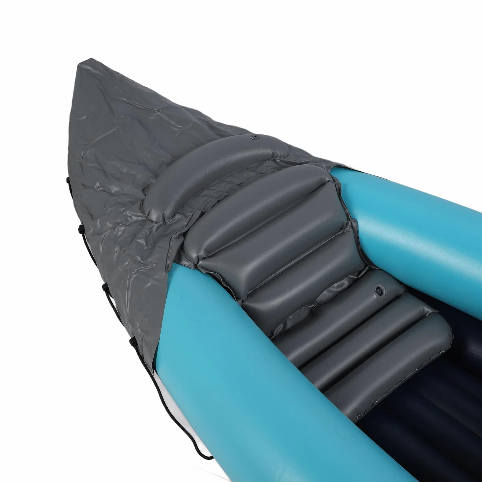 Kayak Plegable para 2 Personas, Canoa Inflable portátil con protección Solar, PVC Grueso, para Pesca, Rafting, canotaje
