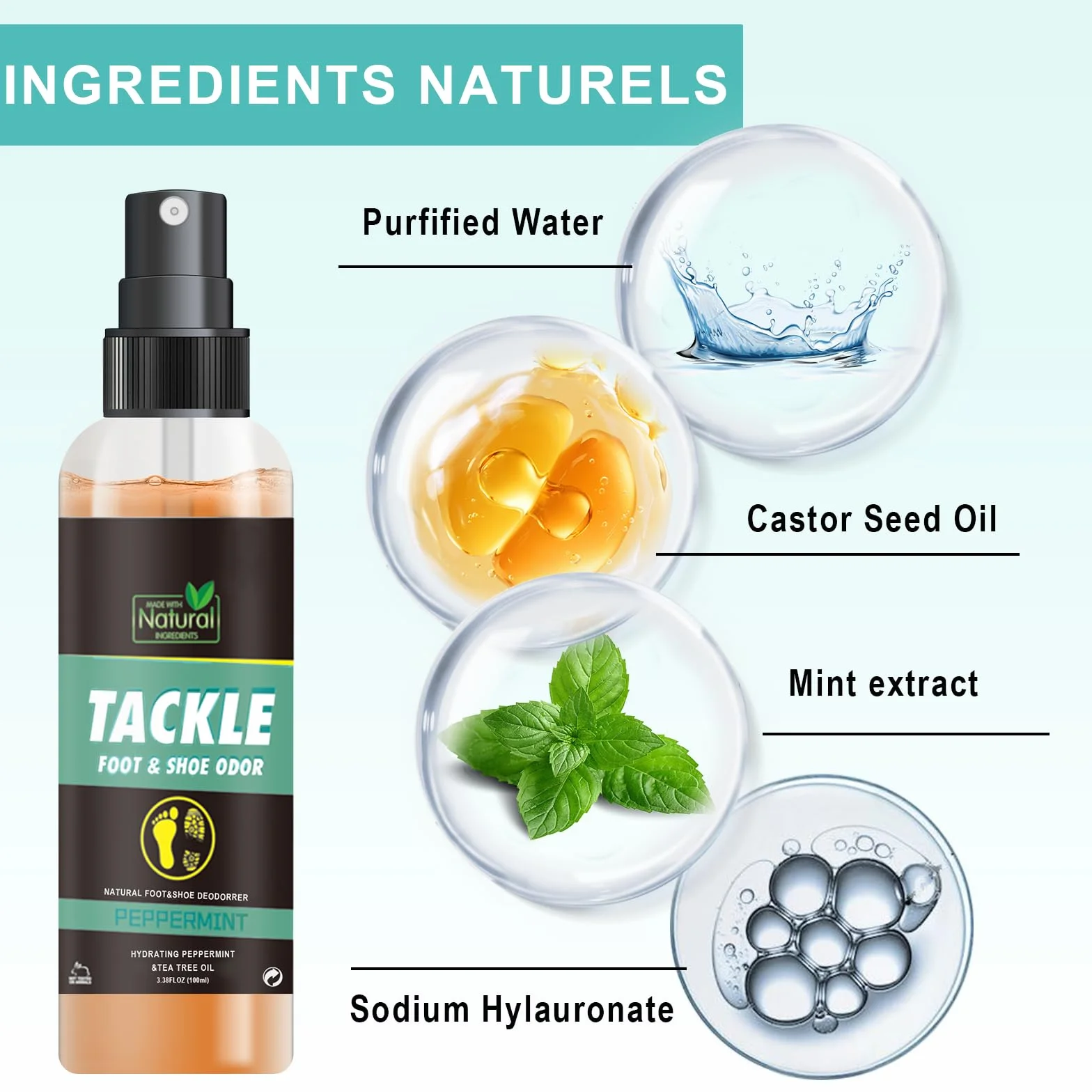 Desodorante en Spray para Calzado Antiolor Zapatillas Deportivas 100ml Aplicación Rápida
