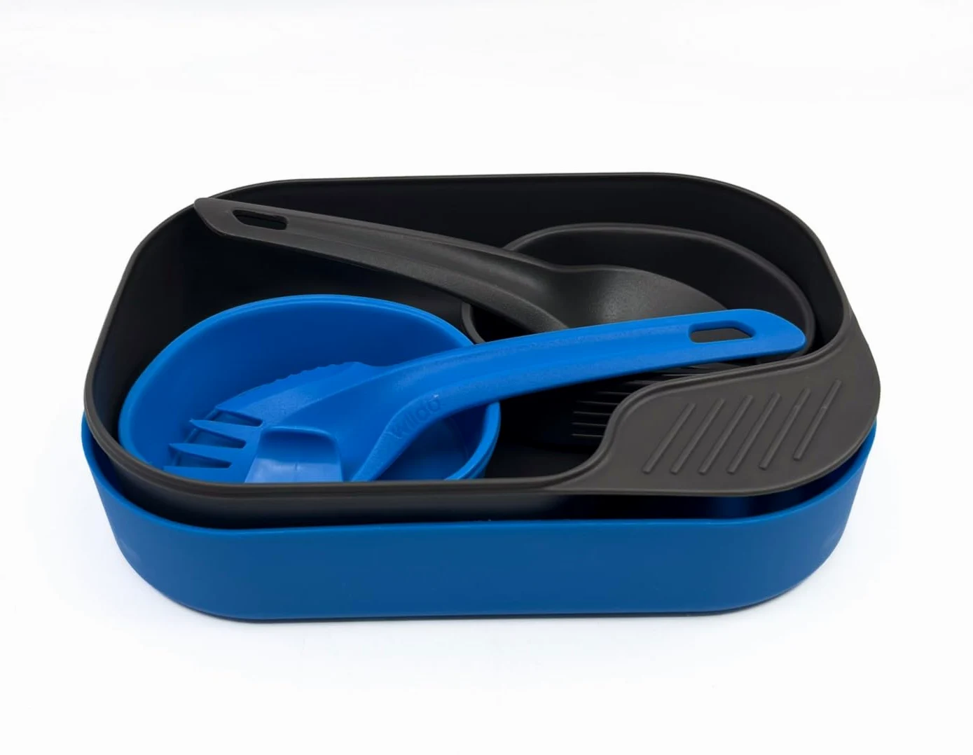 Wildo Wildo CAMP-A-BOX DUO Outdoor Army - Juego de cubiertos para supervivencia para camping, color azul claro y gris, talla única
