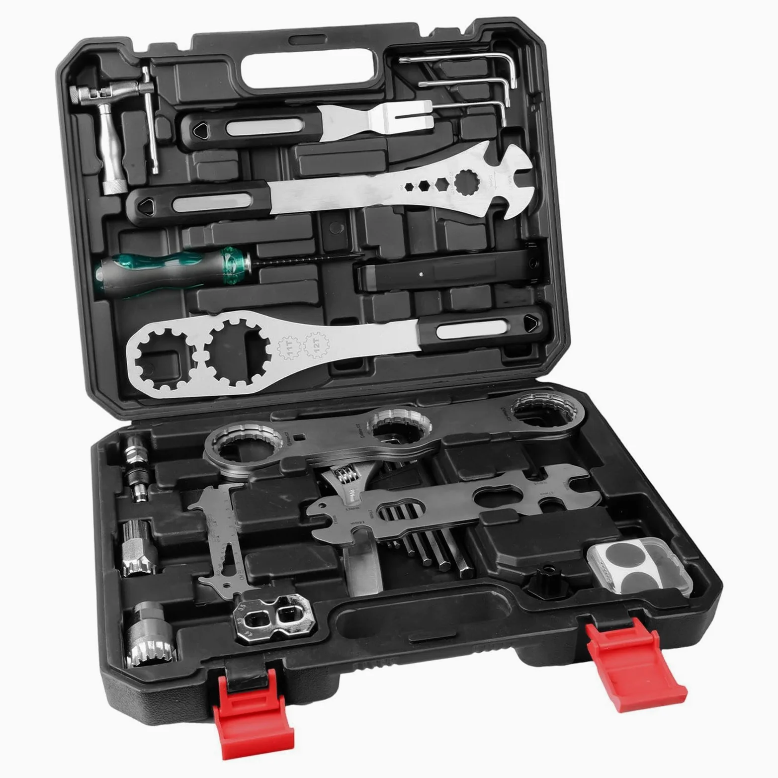 Kit Herramientas Bicicleta Llave De Mantenimiento Resistente Con Estuche | Kit Reparación Bicicleta Carretera Para Cadena, Freno, Sillín, Neumático, Taller Y Garaje