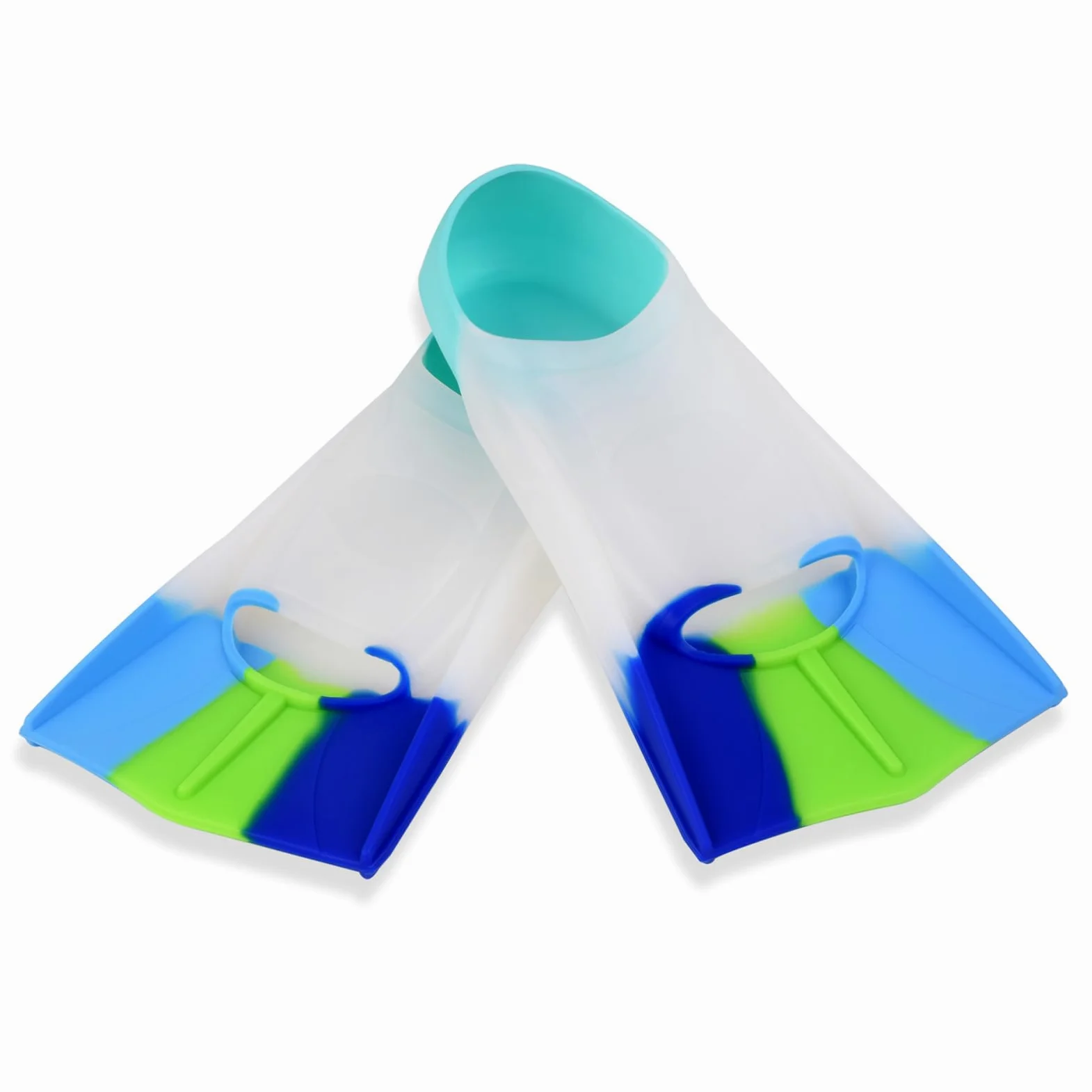 Aletas de natación profesionales, cómodas aletas cortas de silicona, aletas de buceo, equipo de snorkel, aletas de entrenamiento de natación, equipo acuático para buceo