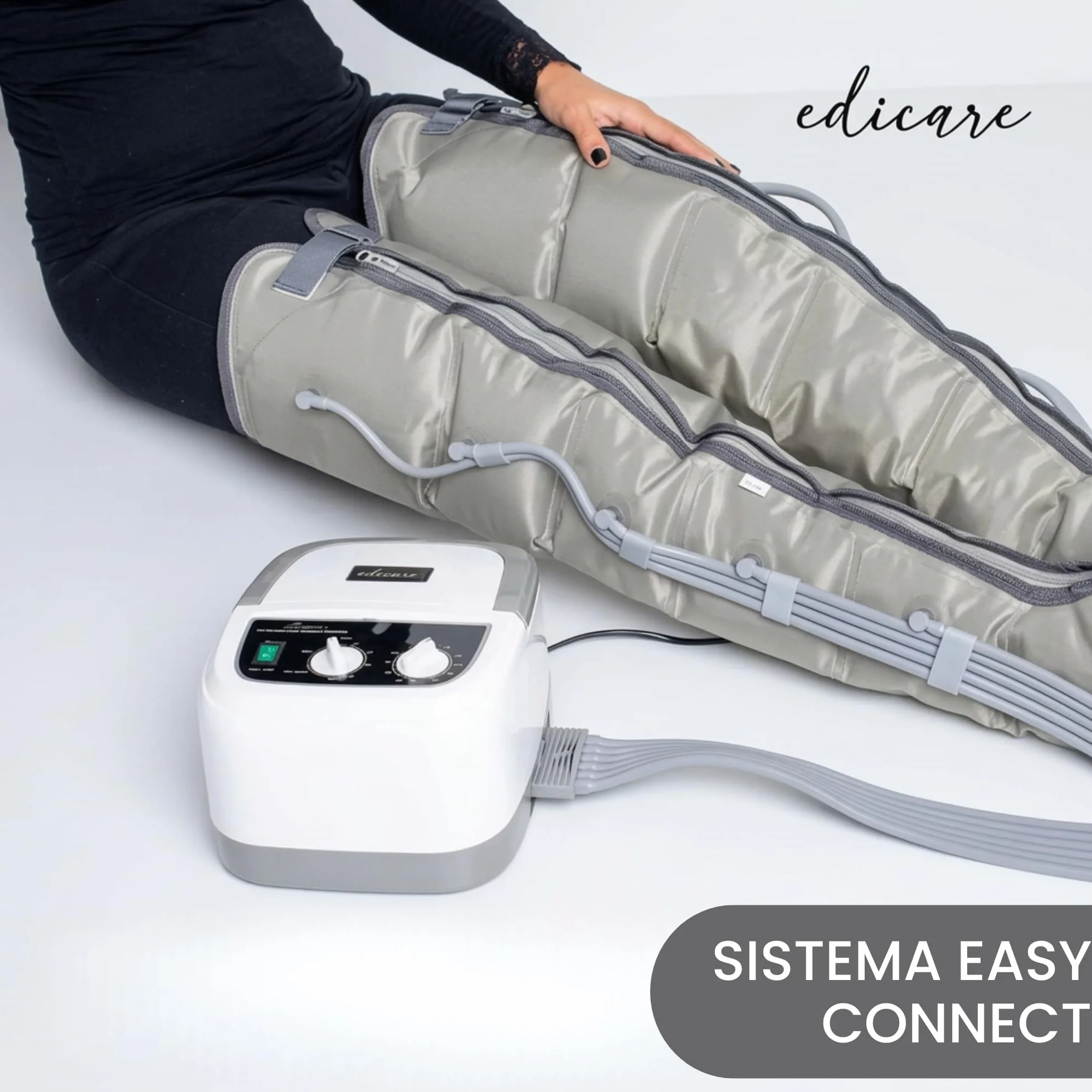 Edicare Presoterapia para Casa Piernas y Pies Cansados 6 Válvulas Drenaje Linfático