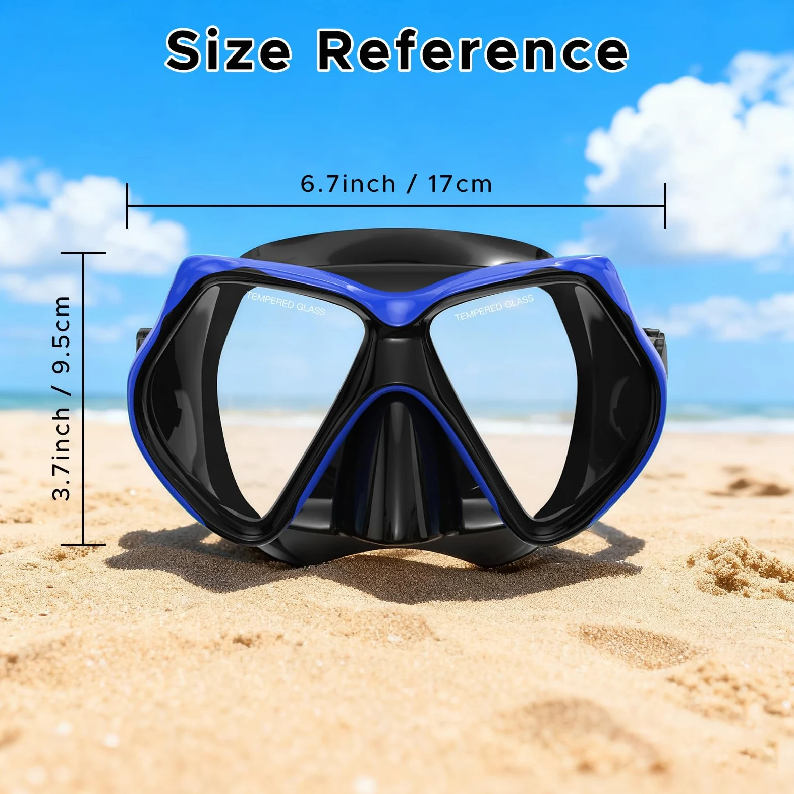 Máscara de buceo antivaho para adultos, gafas de buceo y esnórquel