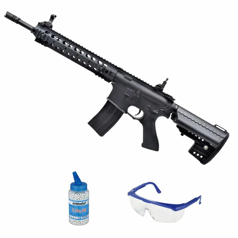 Cyma CM630 M4 UX eléctrico (6mm) | Rifle de Airsoft Calibre 6mm + biberón 0,20 + Gafas de protección