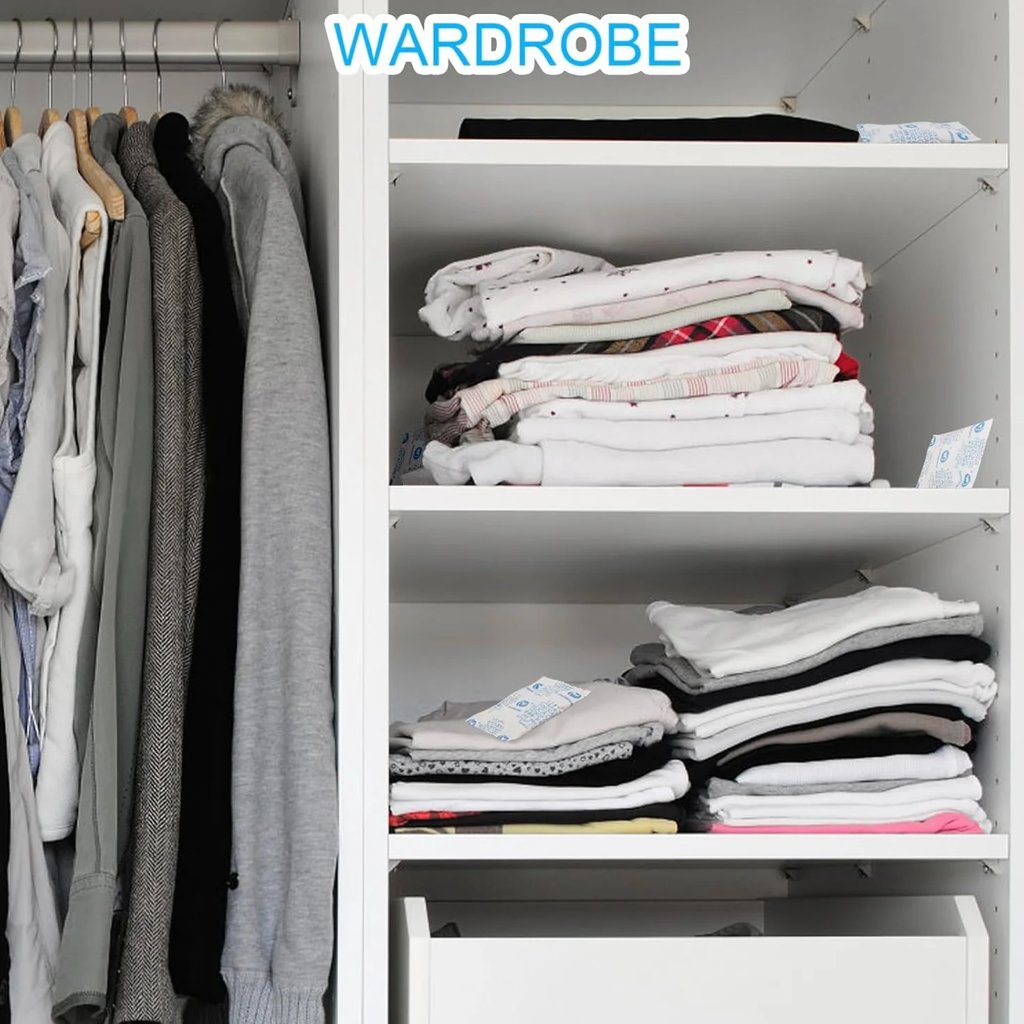 Paquete de 20 sobres de gel de sílice reutilizables absorbentes de humedad para ropa y zapatos
