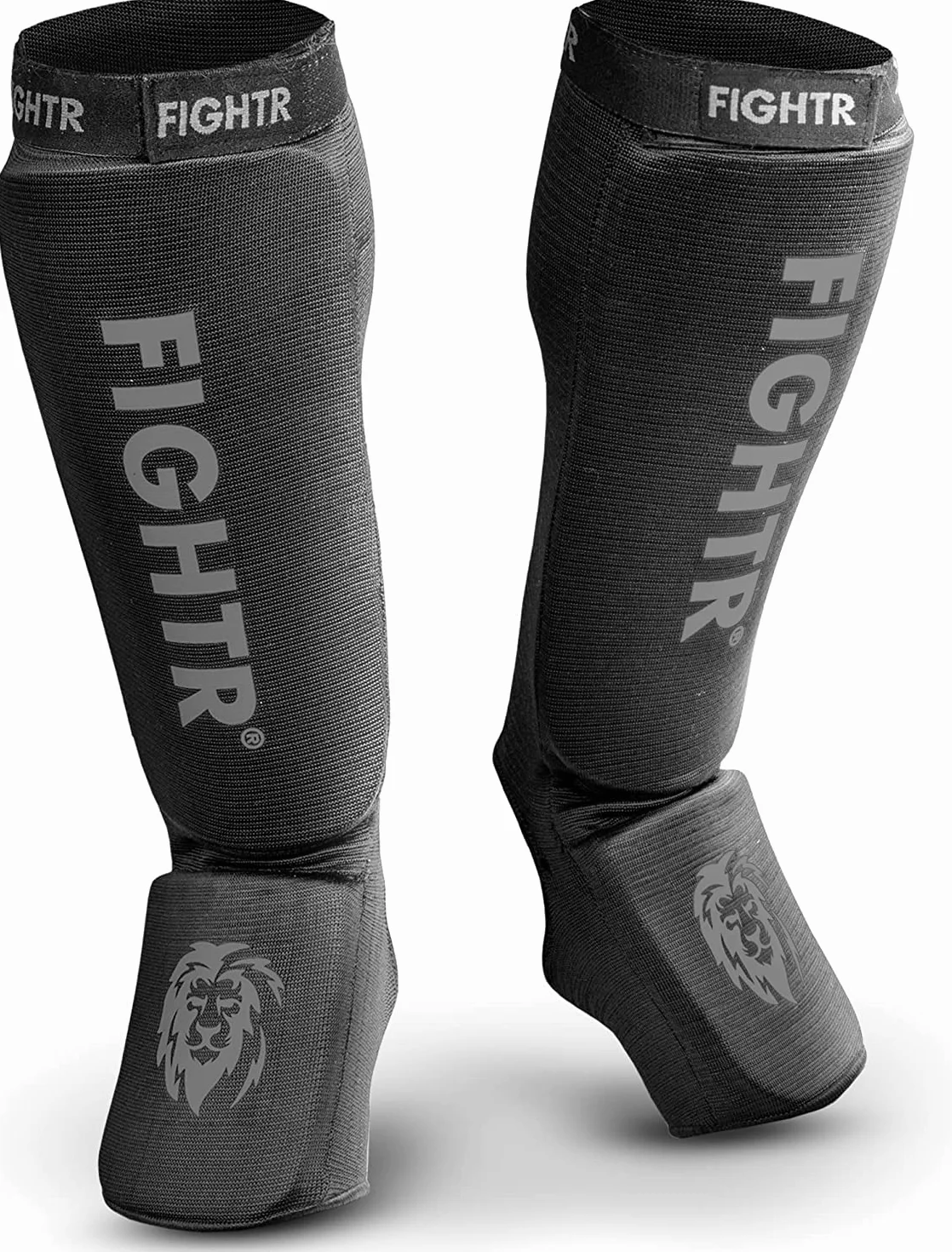 FIGHTR® Espinilleras - con Ajuste Acolchado Ideal | Espinilleras para Patadas en Kickboxing, MMA, Muay Thai y Otras Artes Marciales