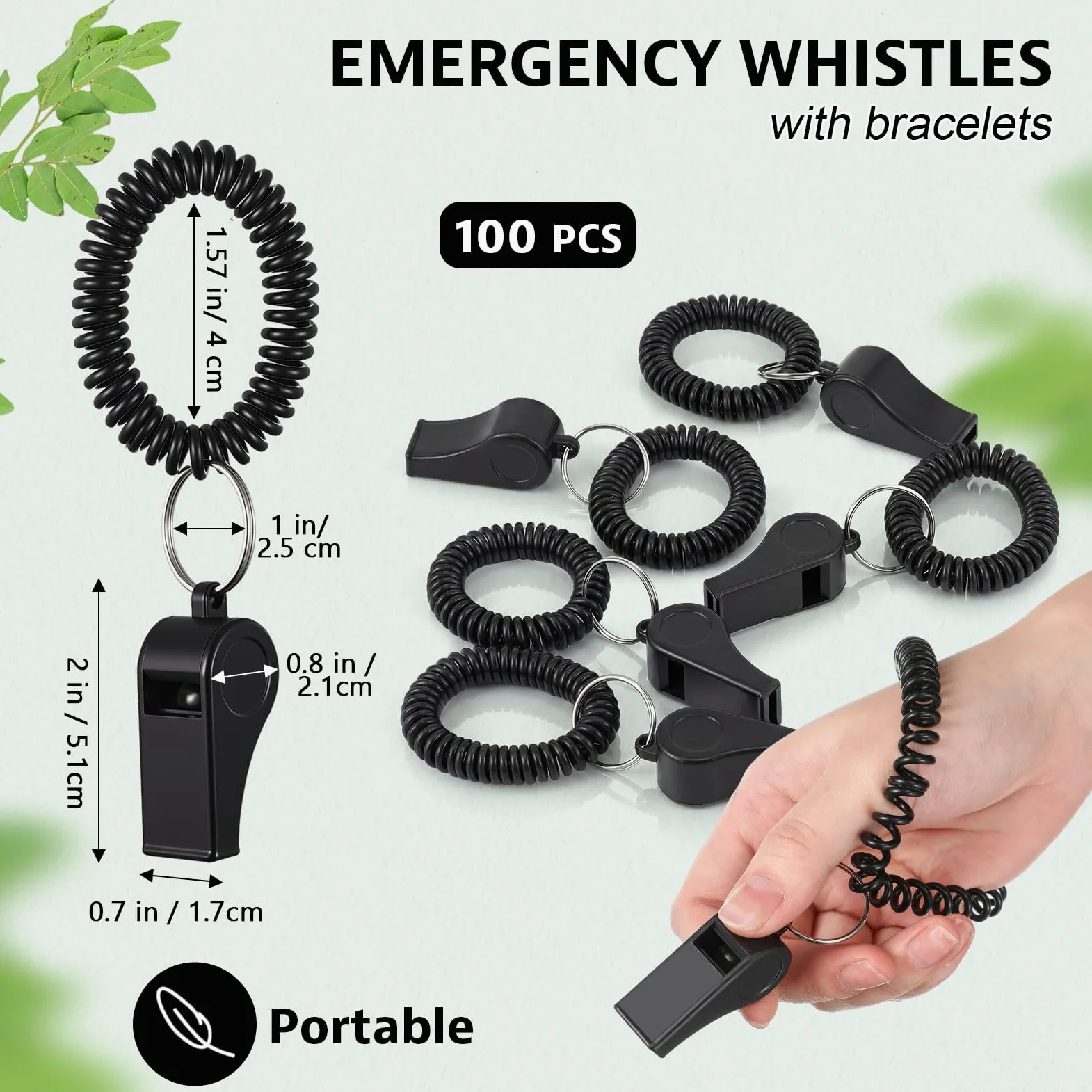 Honoson Silbato para adultos con cordón de plástico de seguridad, silbato de emergencia, para supervivencia, para entrenadores de salvavidas, senderismo, accesorios de campamento al aire libre