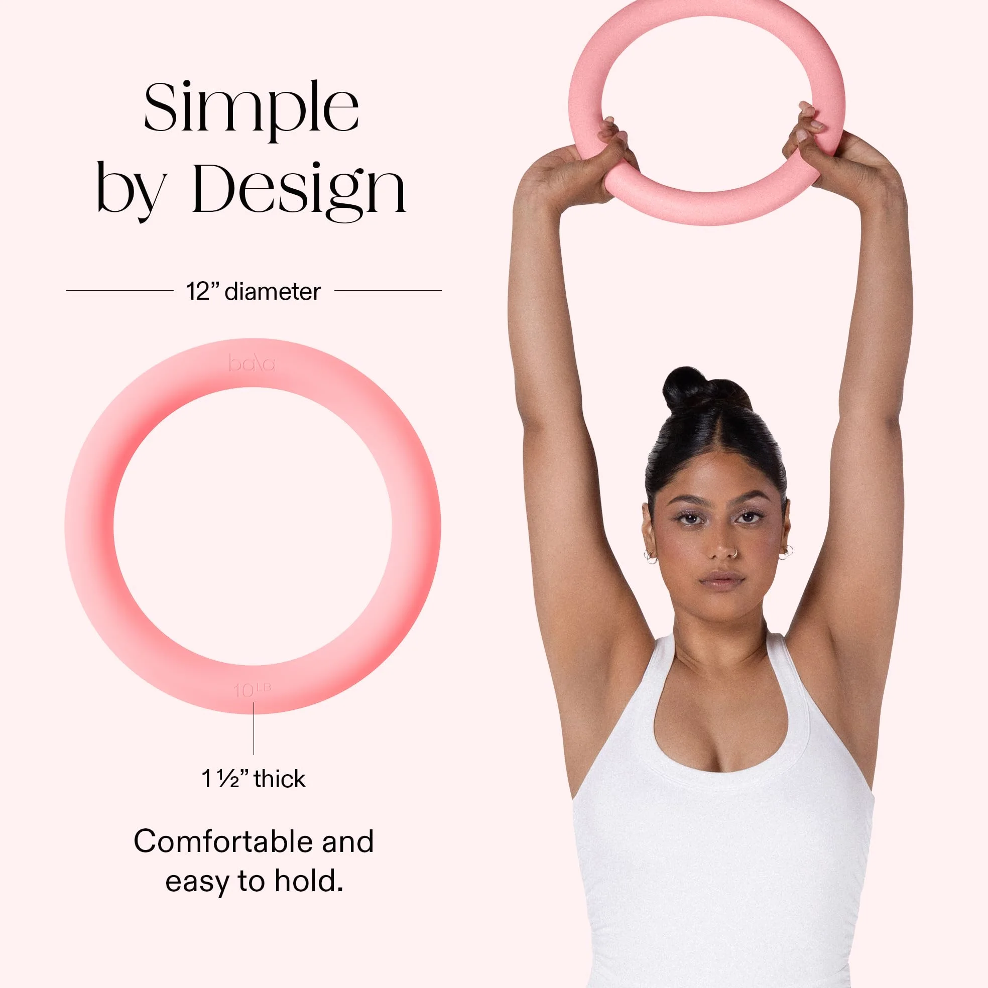 Bala Power Ring, pesa rusa y mancuerna 2 en 1, 10 libras, equipo de entrenamiento de gimnasio en casa de cuerpo completo para entrenamiento de fuerza, HIIT, pilates y ejercicios aeróbicos, equipo de