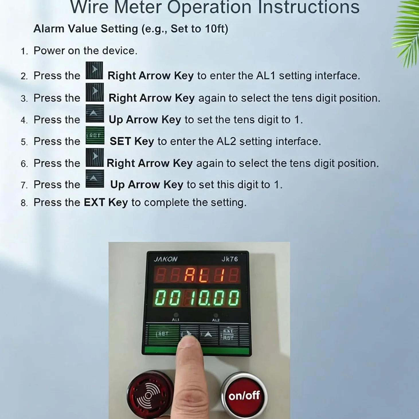 Contador Digital Rodante 110-240v Para Cables Y Cuerdas Metálicas | Cuenta Con Aviso Sonoro De Límite Ajustable,Tres Modos De Recuento,Valor Inicial Configurable,Para Hilos Y Varillas Metálicas