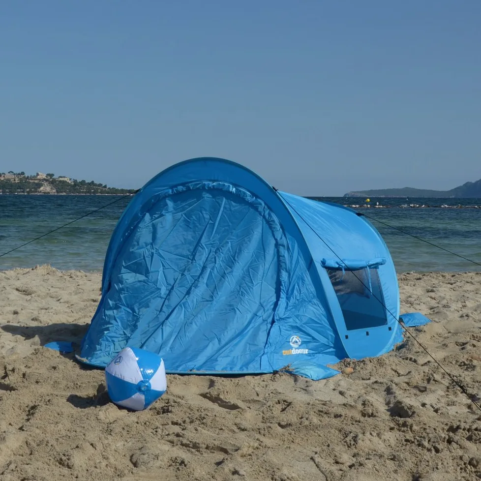 outdoorer la Carpa de Playa Zack Premium Family, Pop Up - Protección UV 80, Azul