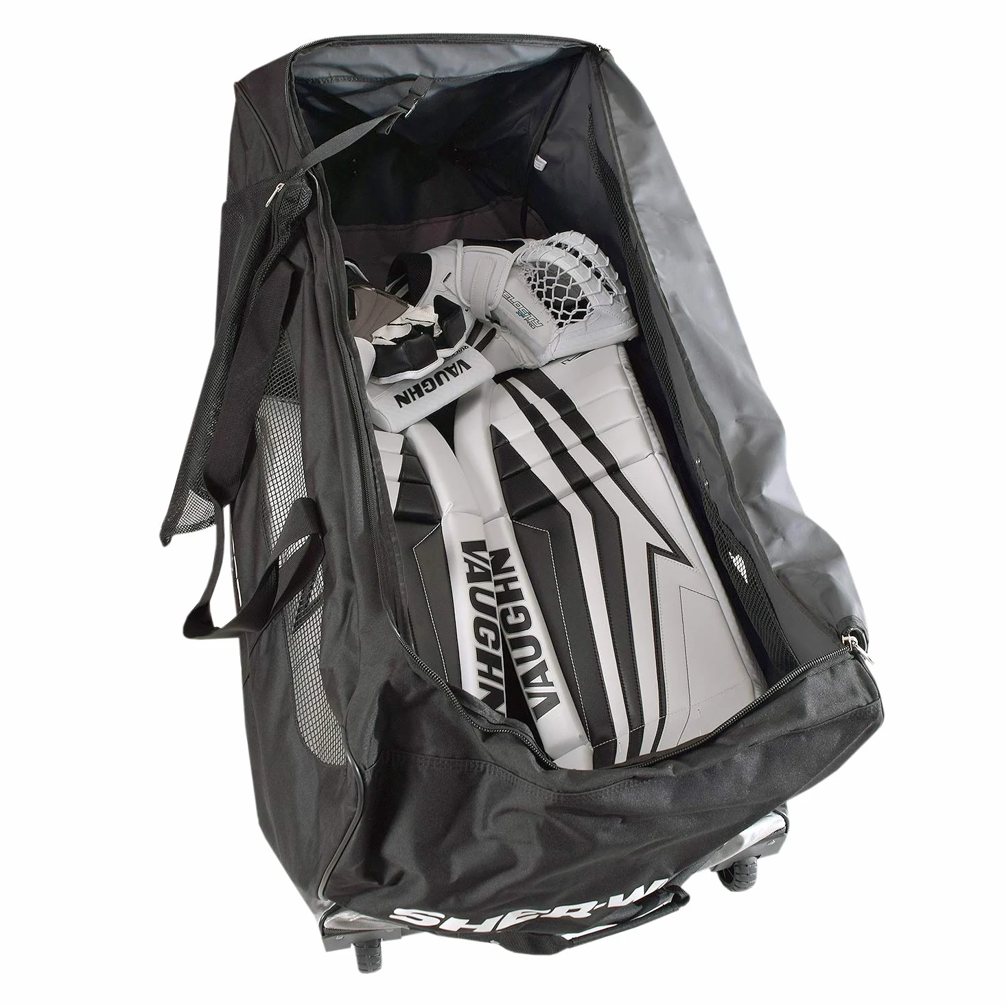 Sherwood Bolsa de Hockey sobre Hielo SL 800 Goalie Wheel Bag, Unisex Adulto, Azul/Gris, 111 x 56 x 55 cm, 92 Liter