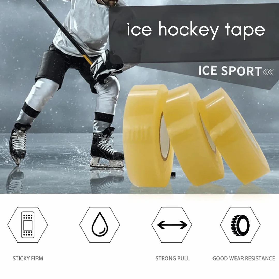 Paquete de 6 Cintas Transparentes para Hockey Cinta Multiusos Rollo de Espinilleras Rollo de Cinta para Equipo Deportivo 2,4 Cm X 28M Regalos Deportivos para Hockey