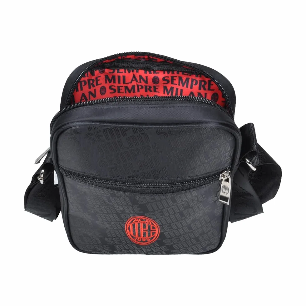 Ac Milan 143414 Milan, Bolso Unisex Adulto, Negro
