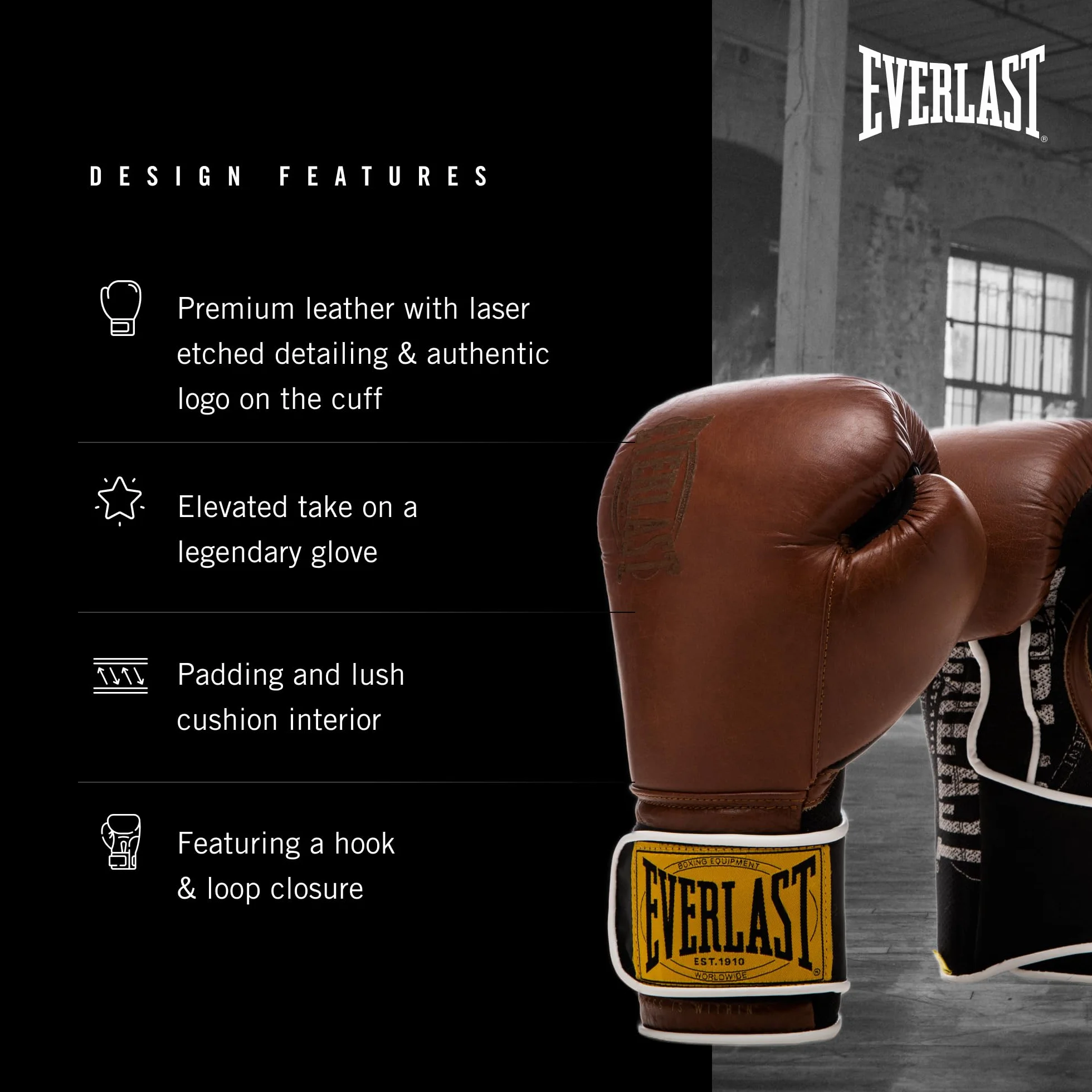 Everlast 1910 Classic Guantes de Boxeo Cuero Cierre Velcro