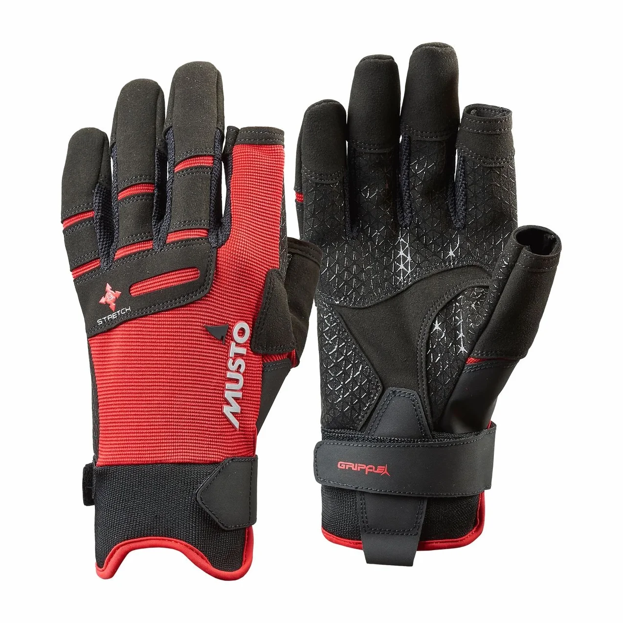 Musto Perfomance Navegación a Vela y Bote Dedo Largo Guantes Rojos - Adultos Unisex - Ligero. Transpirable - Estiramiento fácil