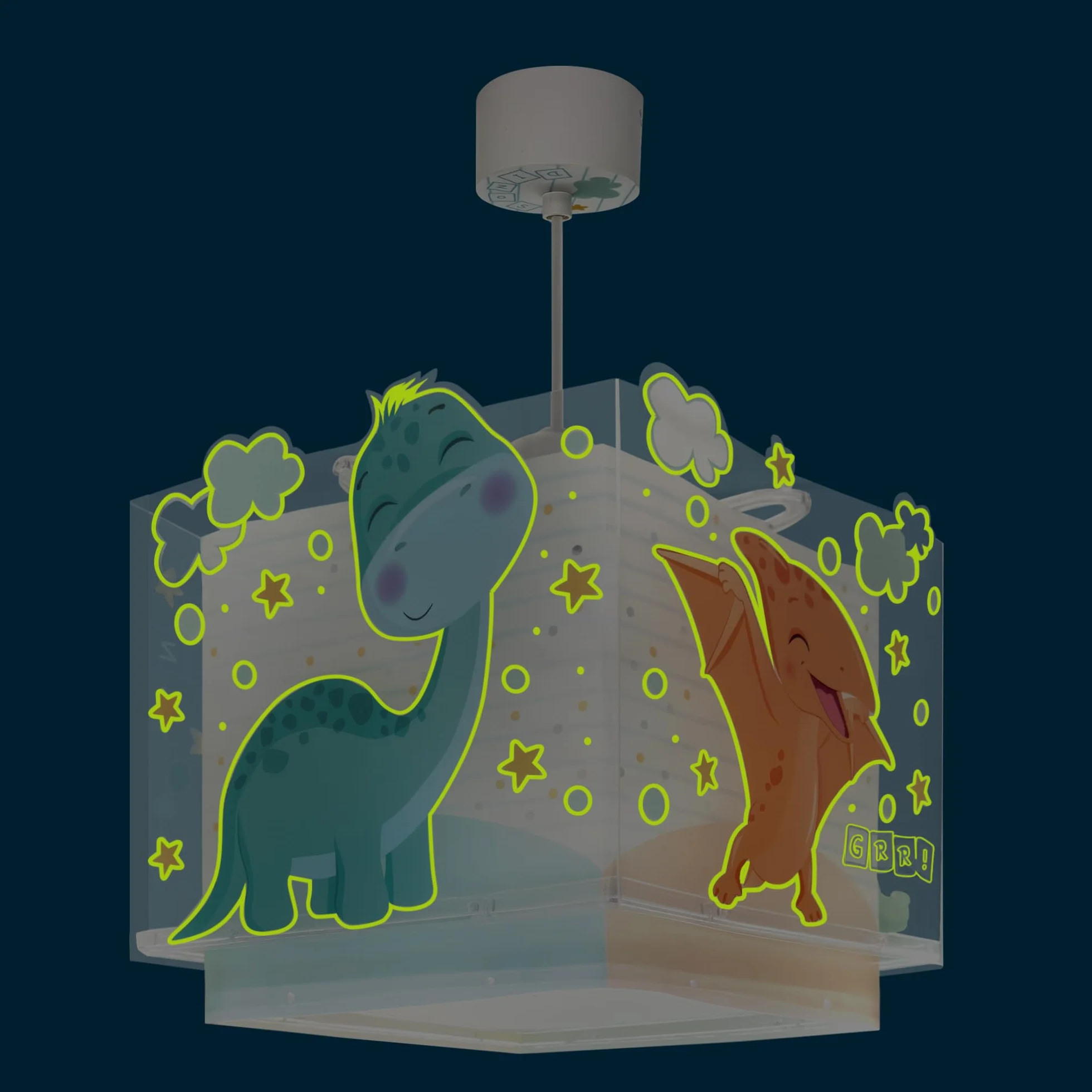 Dalber Lámpara De Techo Colgante Infantil Baby Dinos Dinosaurios