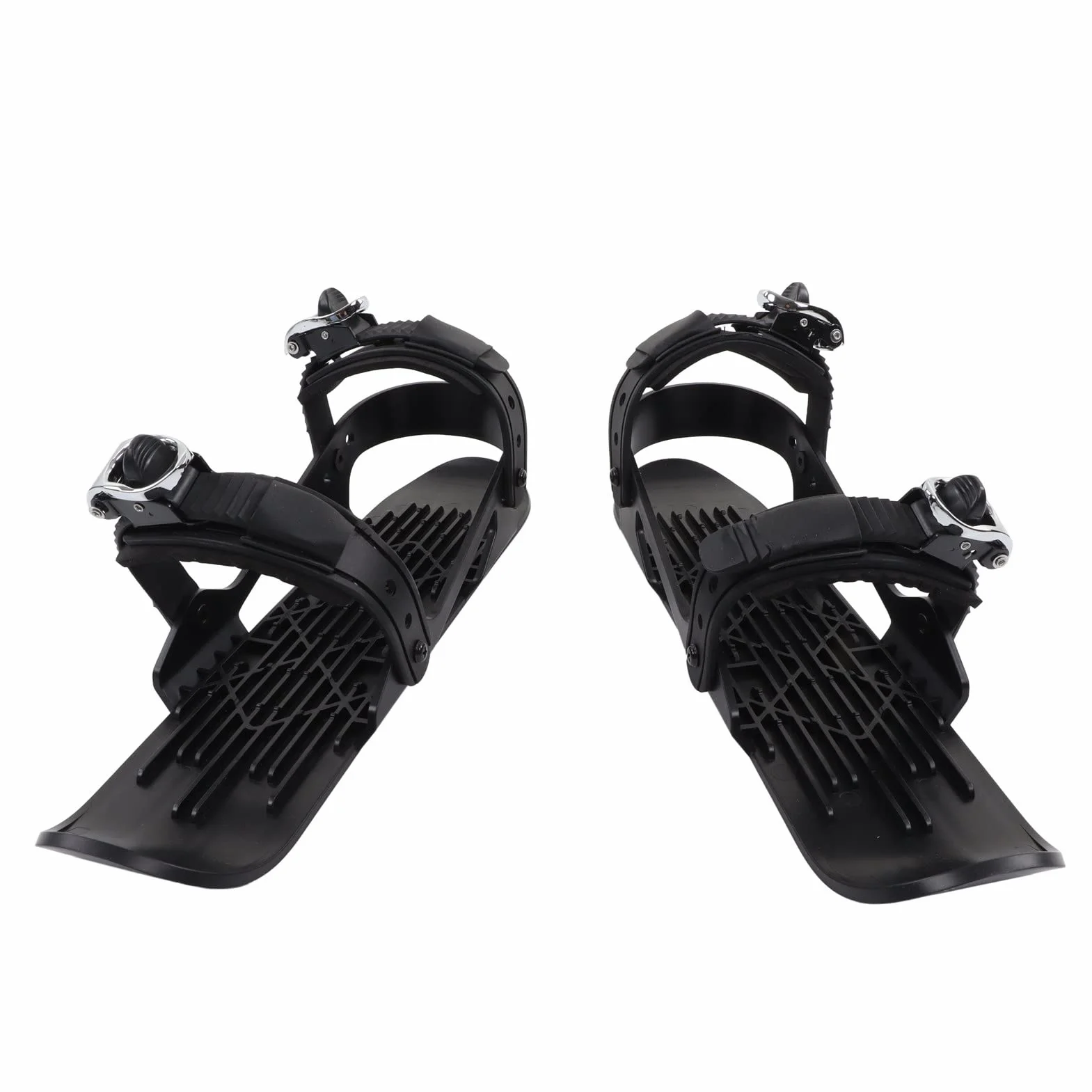 Mini patines cortos de esquí para nieve, esquís para zapatos de invierno, patines de nieve cortos, patines de nieve, skiboards ajustables para fijar a botas de esquí (negro)
