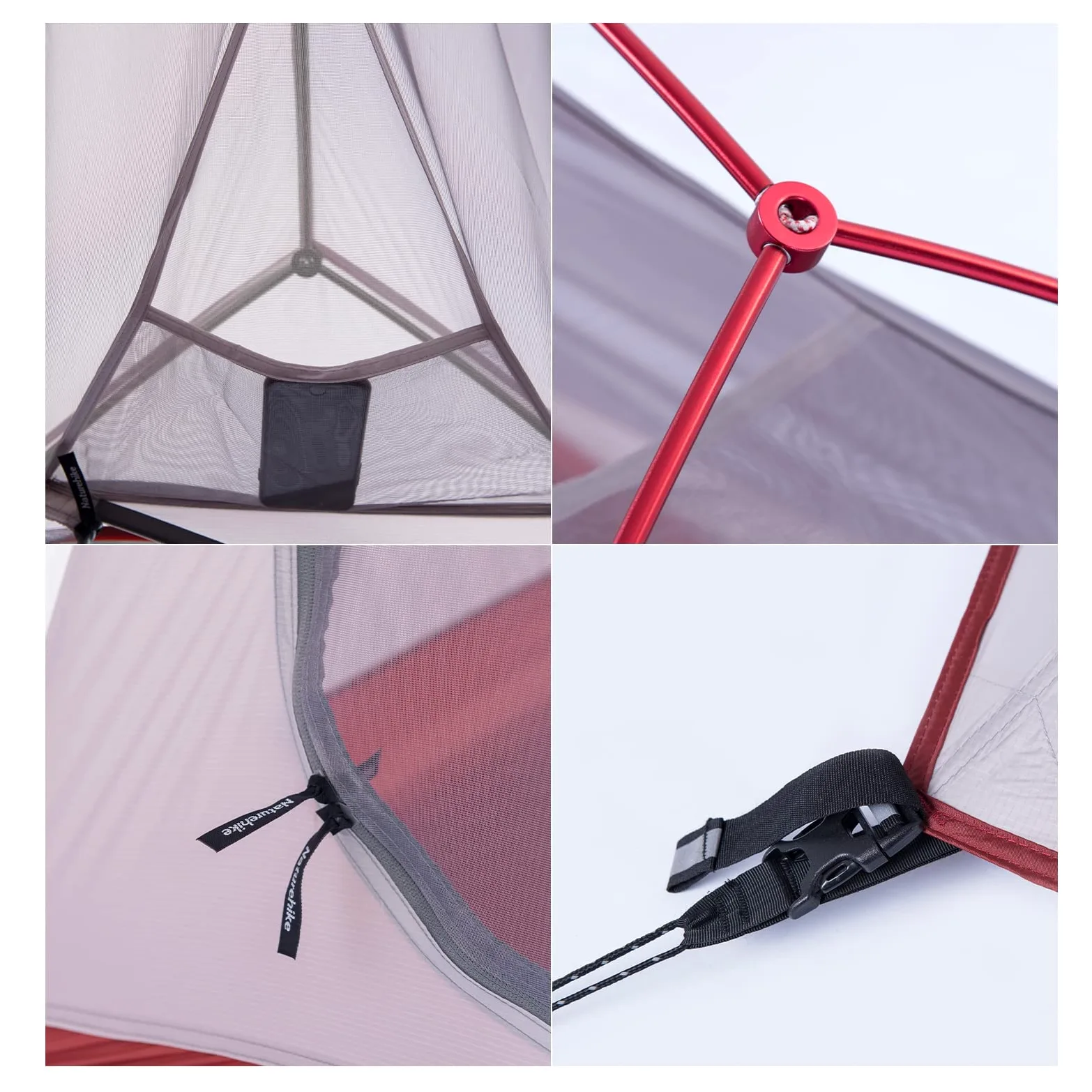Naturehike Cloud-Up 2 Tienda de Campaña 2 Personas 3-4 Temporada Tienda Mochila Ligera(Actualizar Gris 20D)