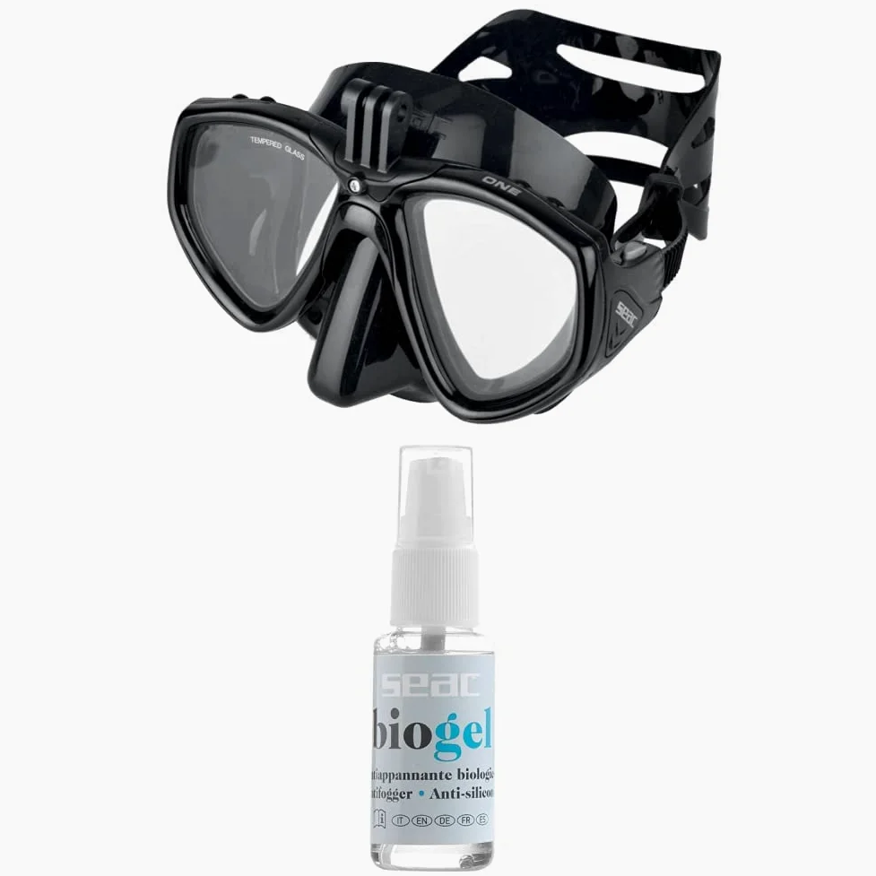 SEAC One Pro máscara de Buceo con Soporte de cámara GoPro Biogel Antifog