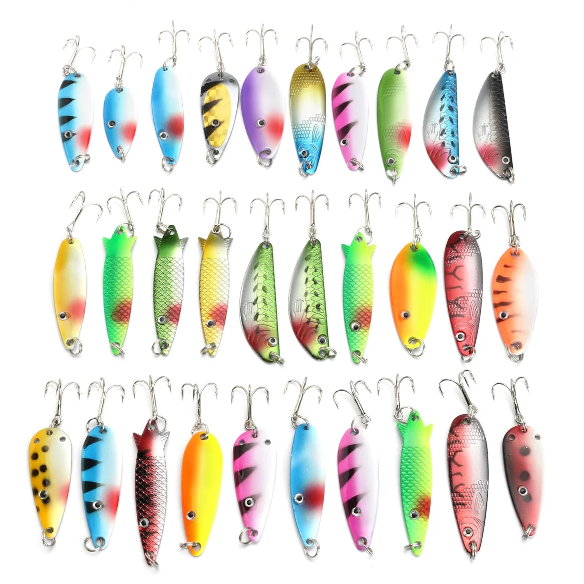 Cebos Artificiales 30 PCS Lure DE Pesca 6CM-8CM 235G Aleación Cebos de Pesca intemperados Señuelos de Pesca