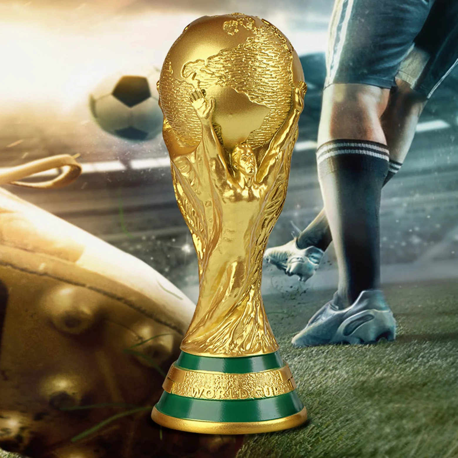Réplica del trofeo de la Copa del Mundo 3D 2026, réplica de trofeo de fútbol de la Copa del Mundo, trofeo de campeón, regalos conmemorativos coleccionables para fanáticos del fútbol, hombres, padre