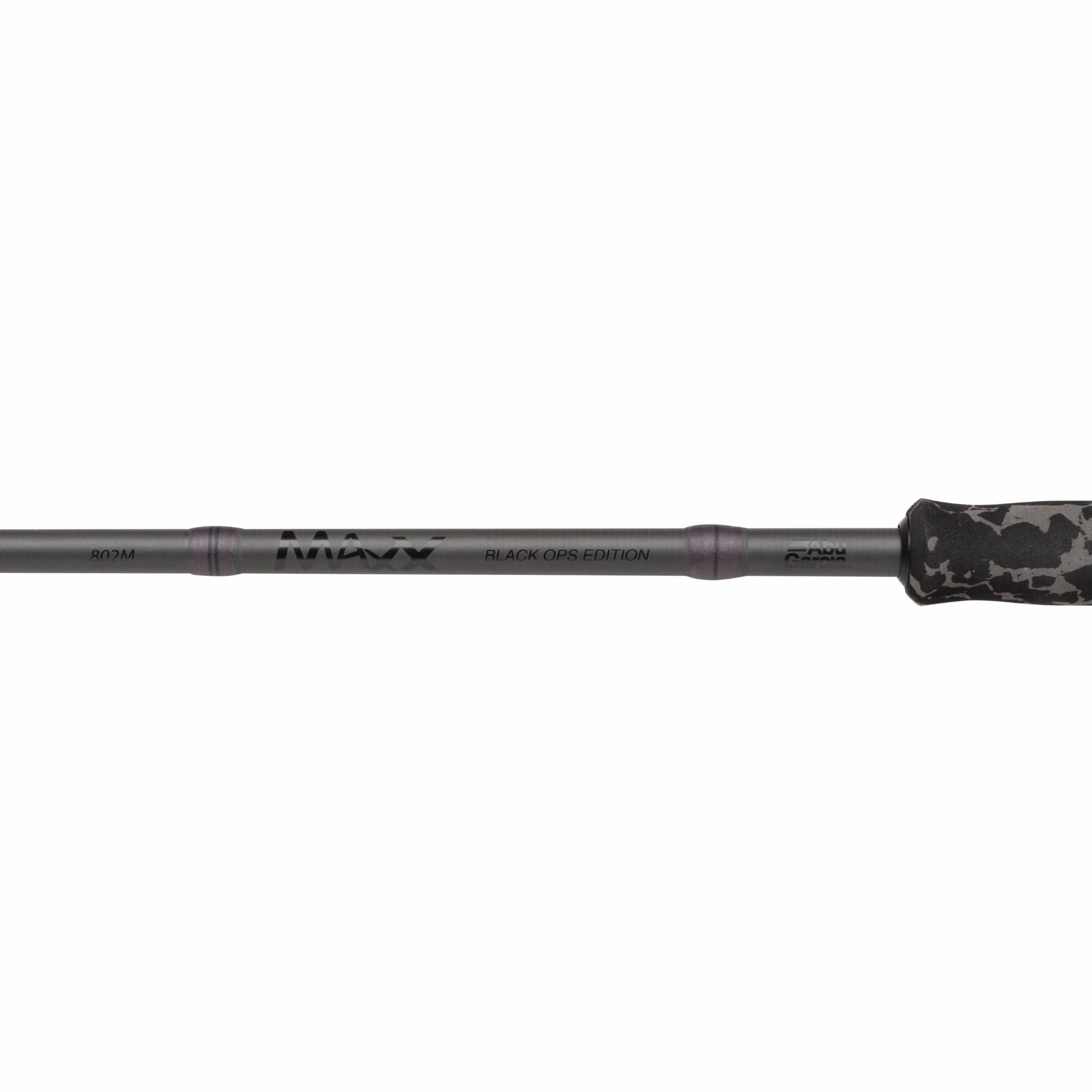 Abu Garcia MAX X Black Ops Spinning Combo | Caña y Carrete de Pesca Ligeros para Bass, Lucio y Trucha de Agua Dulce | Duradera | Carrete de Giro para Pescadores precargado| Varios tamaños