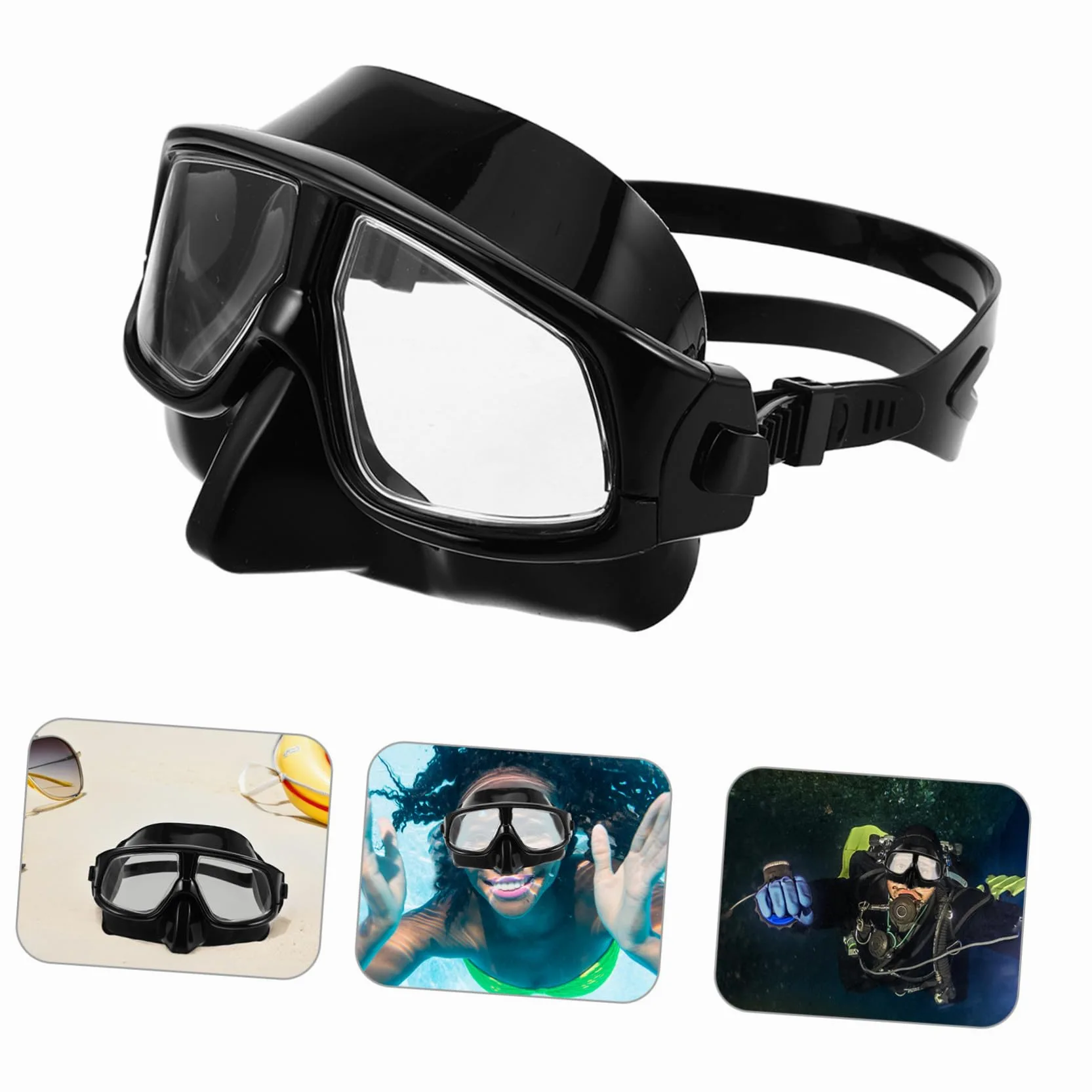 SUPVOX Máscara De Buceo Transparente Máscara De Snorkel para Adultos con Cubierta Nasal Visión Amplia para Esnórquel y Natación Piscina o Playa