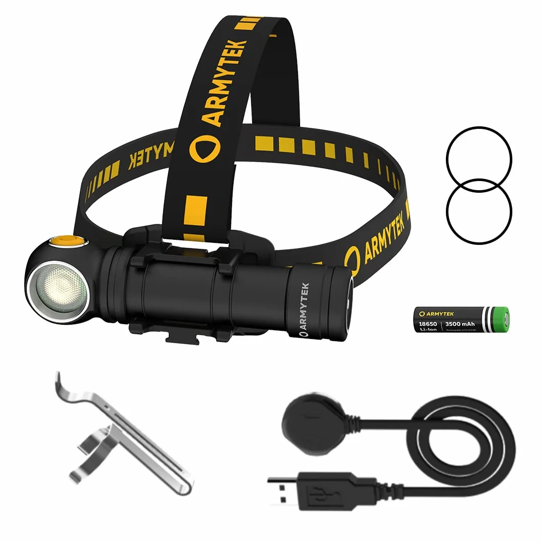 Armytek Wizard C2 Pro Max Linterna frontal LED 3720 lúmenes luz cálida recargable USB