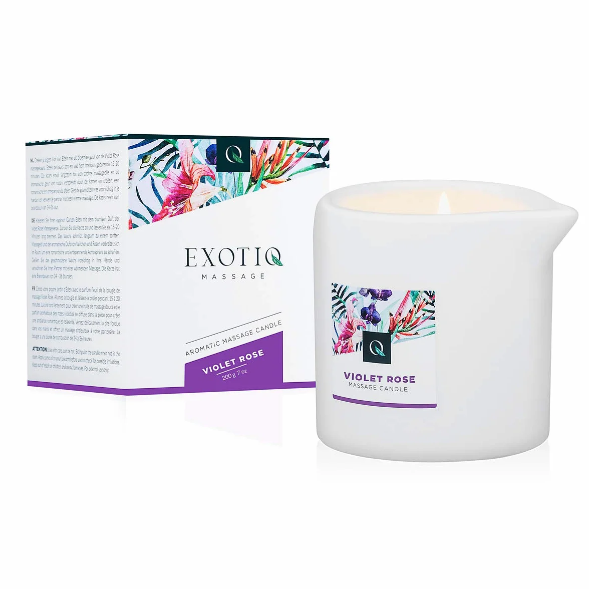 Exotiq Massage Candle Violet Rose 200 ml Aceite de Masaje Caliente