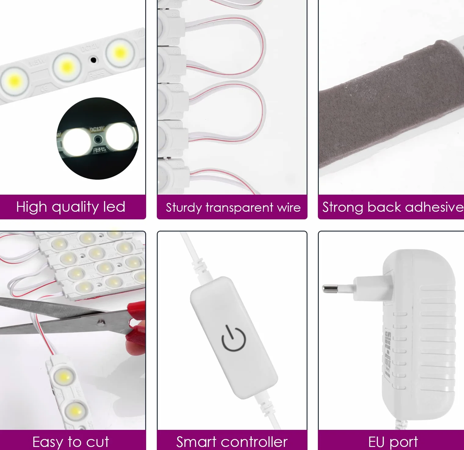 Viugreum Luces LED de Espejo, Luces de Camerino, Lámpara para Espejo de Maquillaje, 60 Bombillas LED